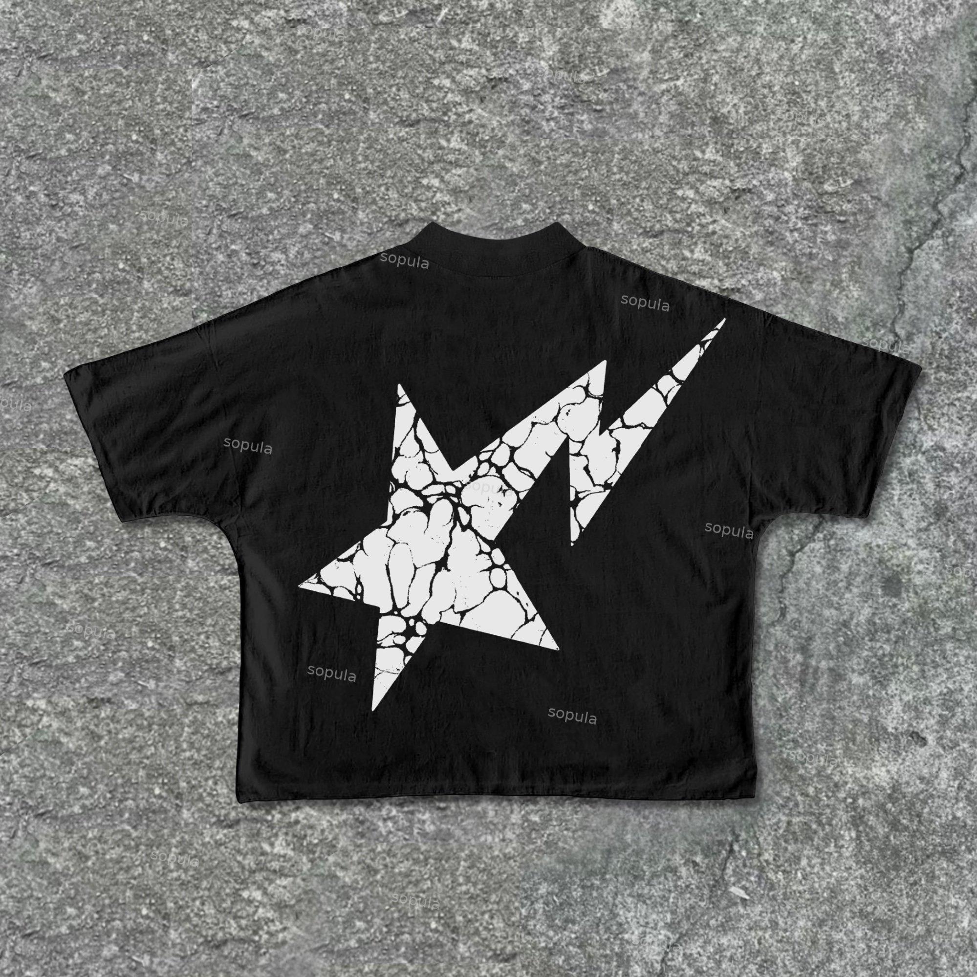 Sopula Medusa Faith Mixed-Colored Retro Graphics Cotton Cropped T-Shirts Product Image