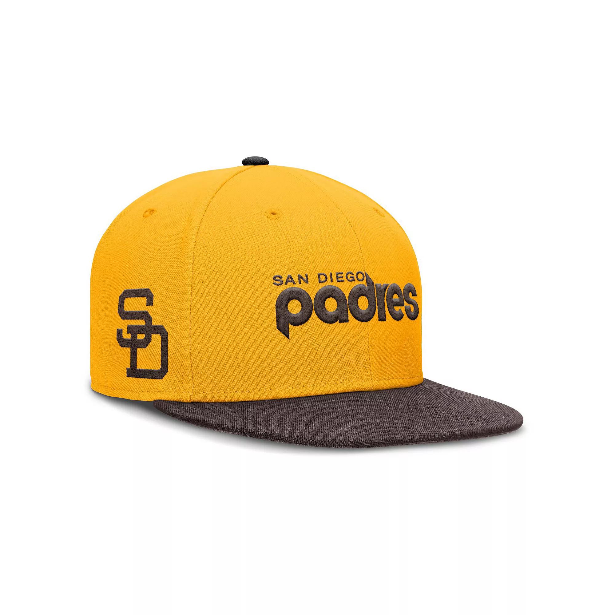 Men's Nike Gold San Diego Padres True Performance Fitted Hat,  Product Image