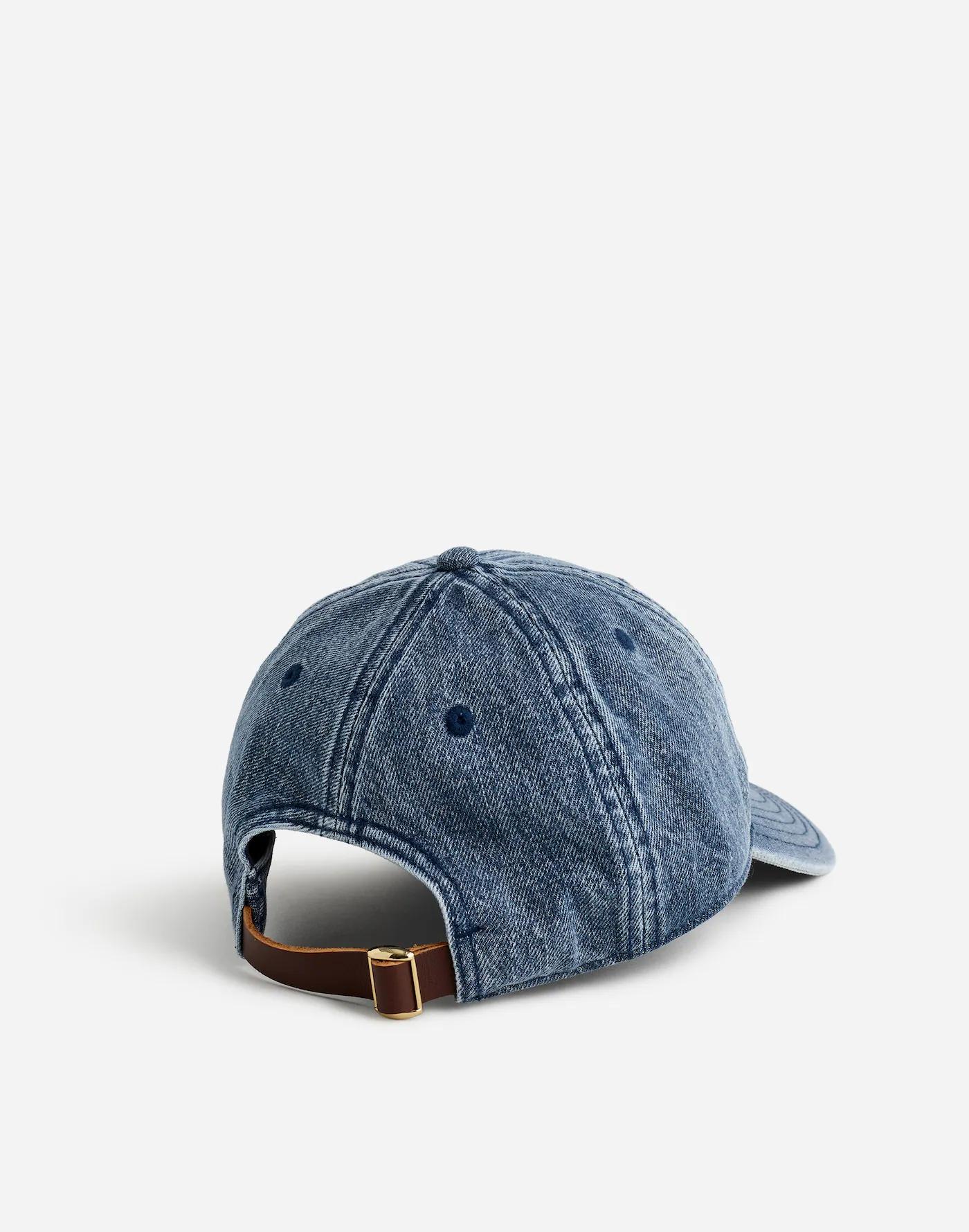 Washed Denim Baseball Hat Product Image