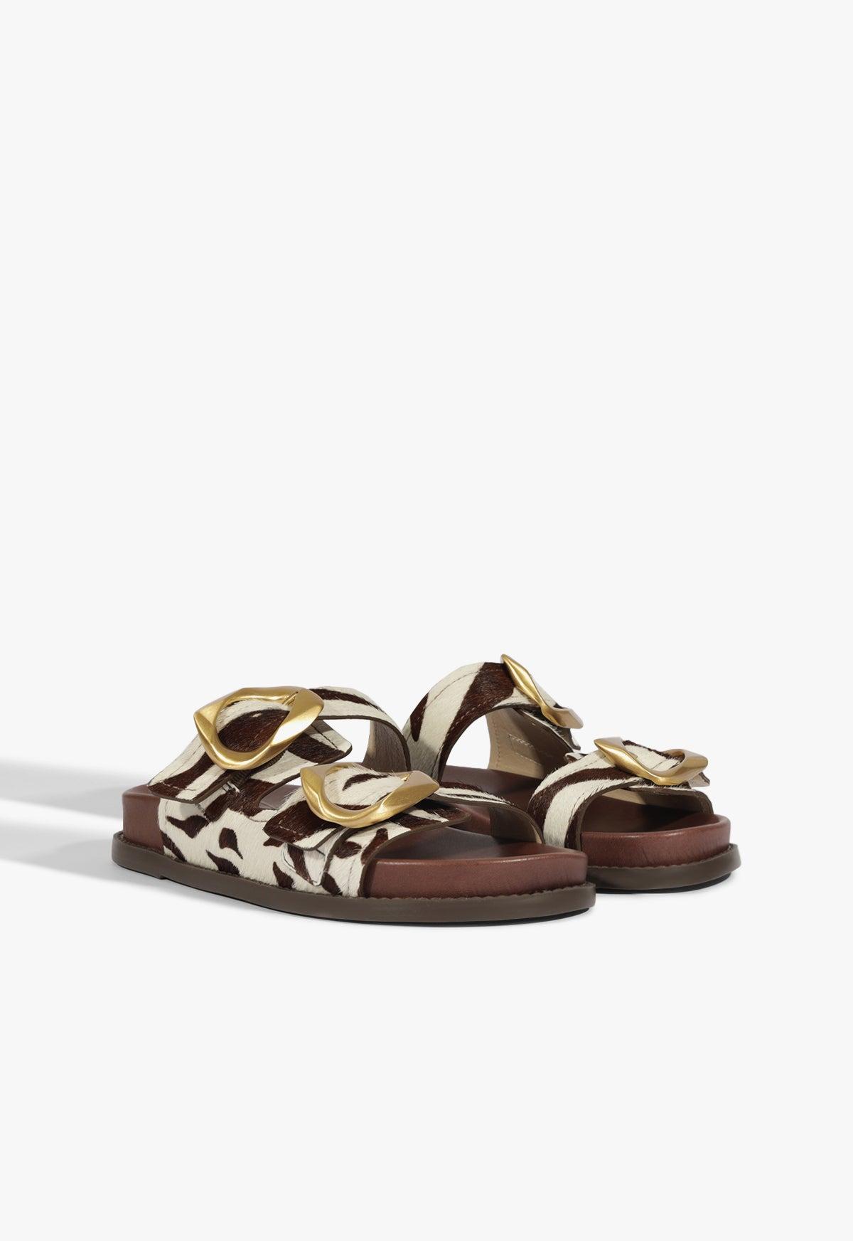 Olga Animal Print Leather Sporty Sandal Product Image