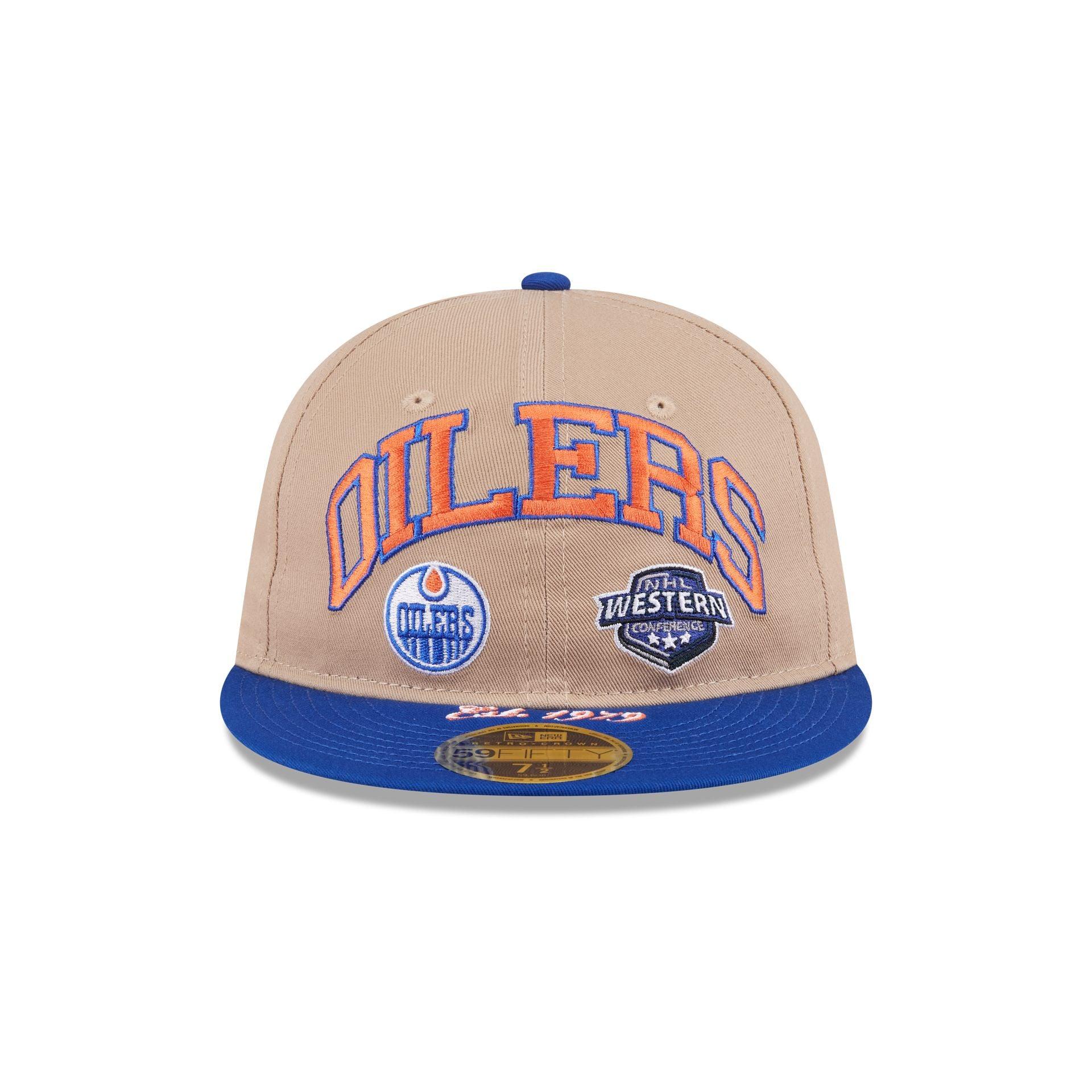 Edmonton Oilers Camel Retro Crown 59FIFTY Fitted Hat Male Product Image