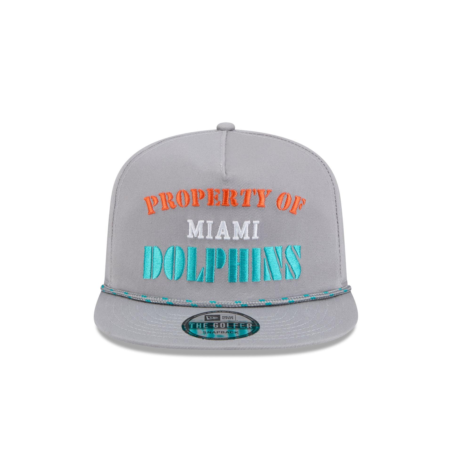 Miami Dolphins Vintage Gray Rope Golfer Hat Male Product Image