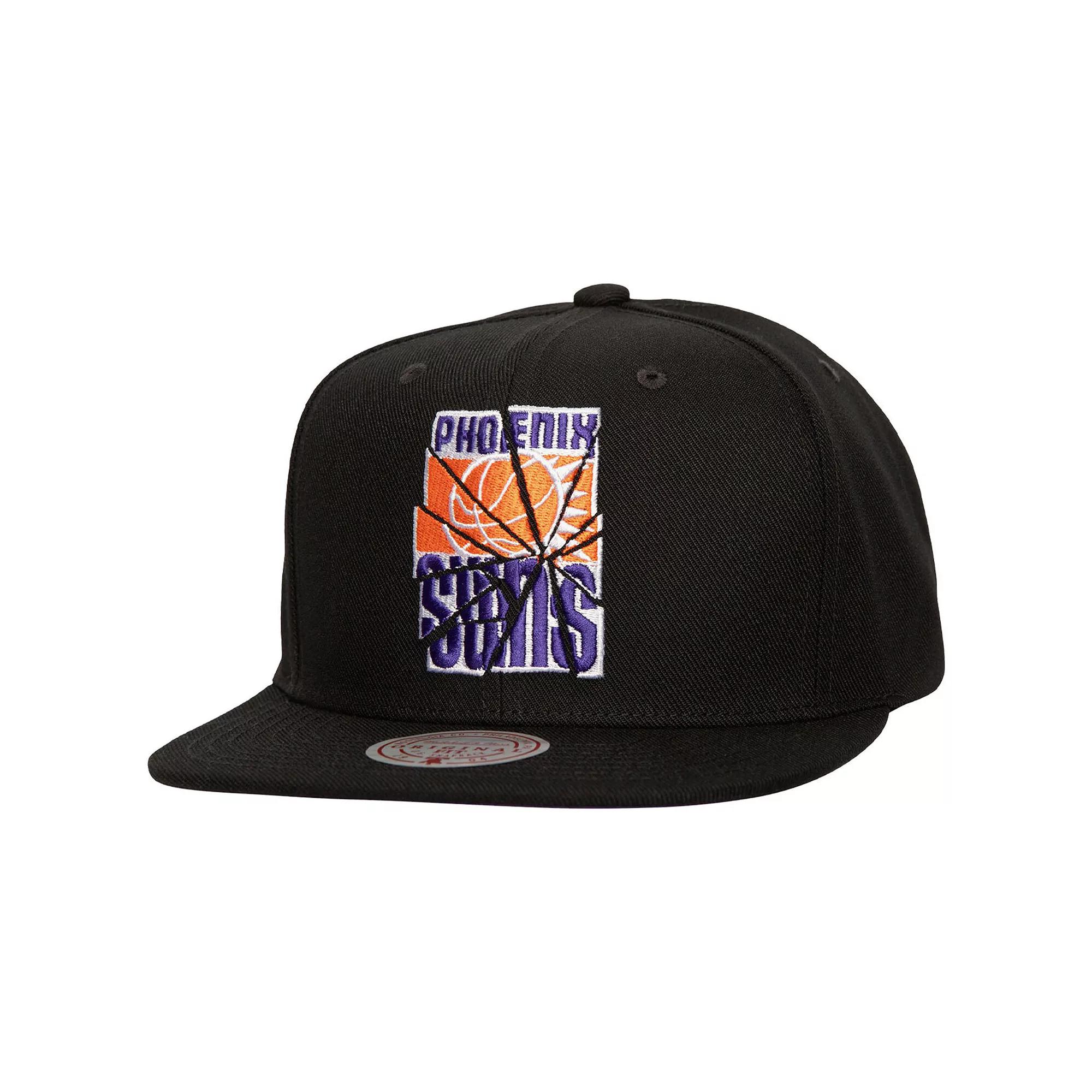 Men's Mitchell & Ness Black Phoenix Suns Shattered Logo Snapback Hat, Phx Black Product Image