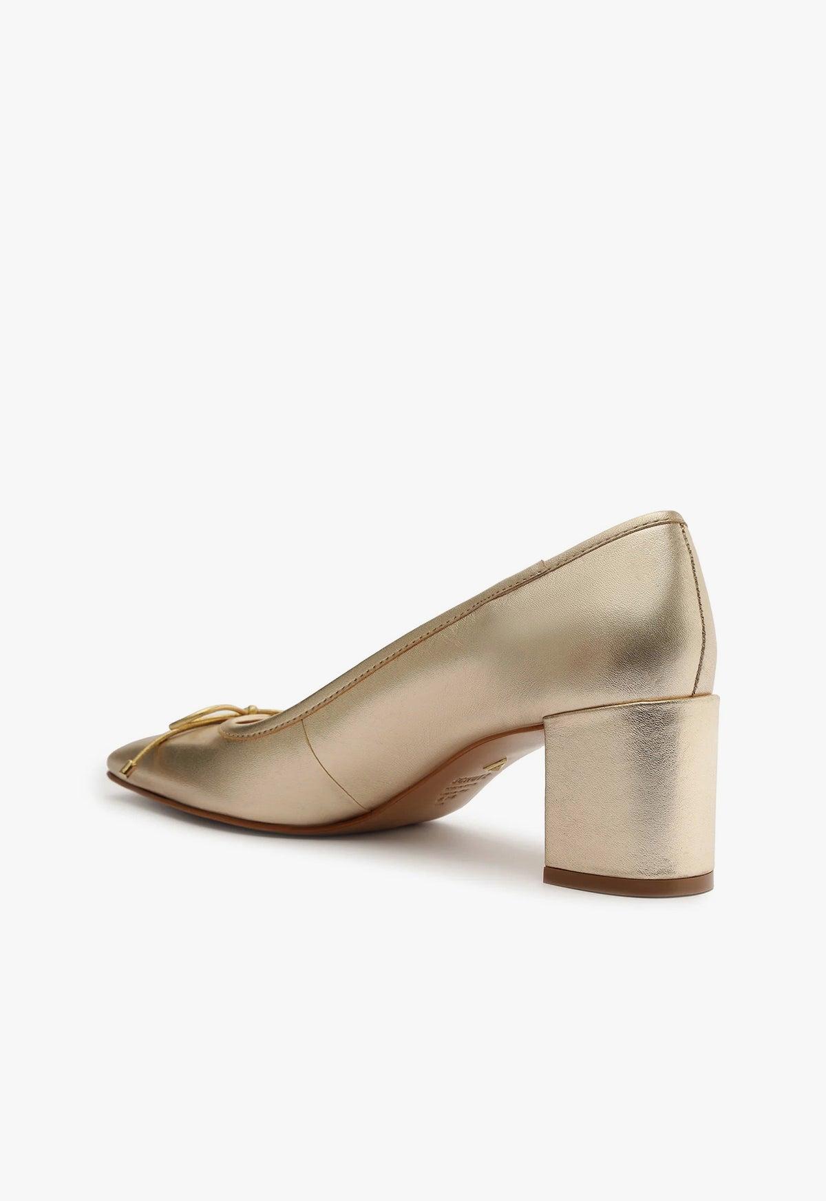 Arissa Block Metallic Leather Pump Product Image