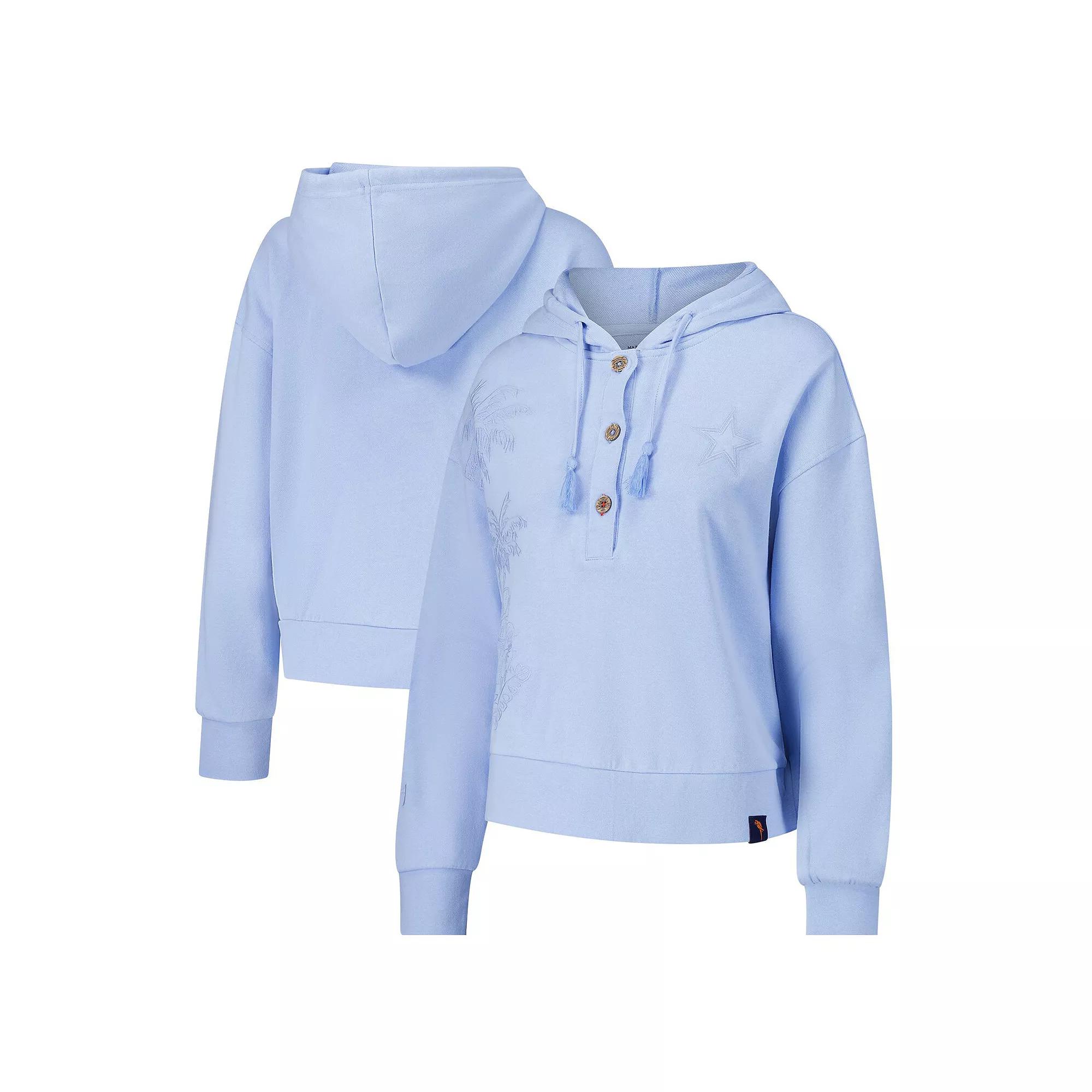 Women's Margaritaville Light Blue Dallas Cowboys Island Dream Solid Pullover Hoodie,  Product Image