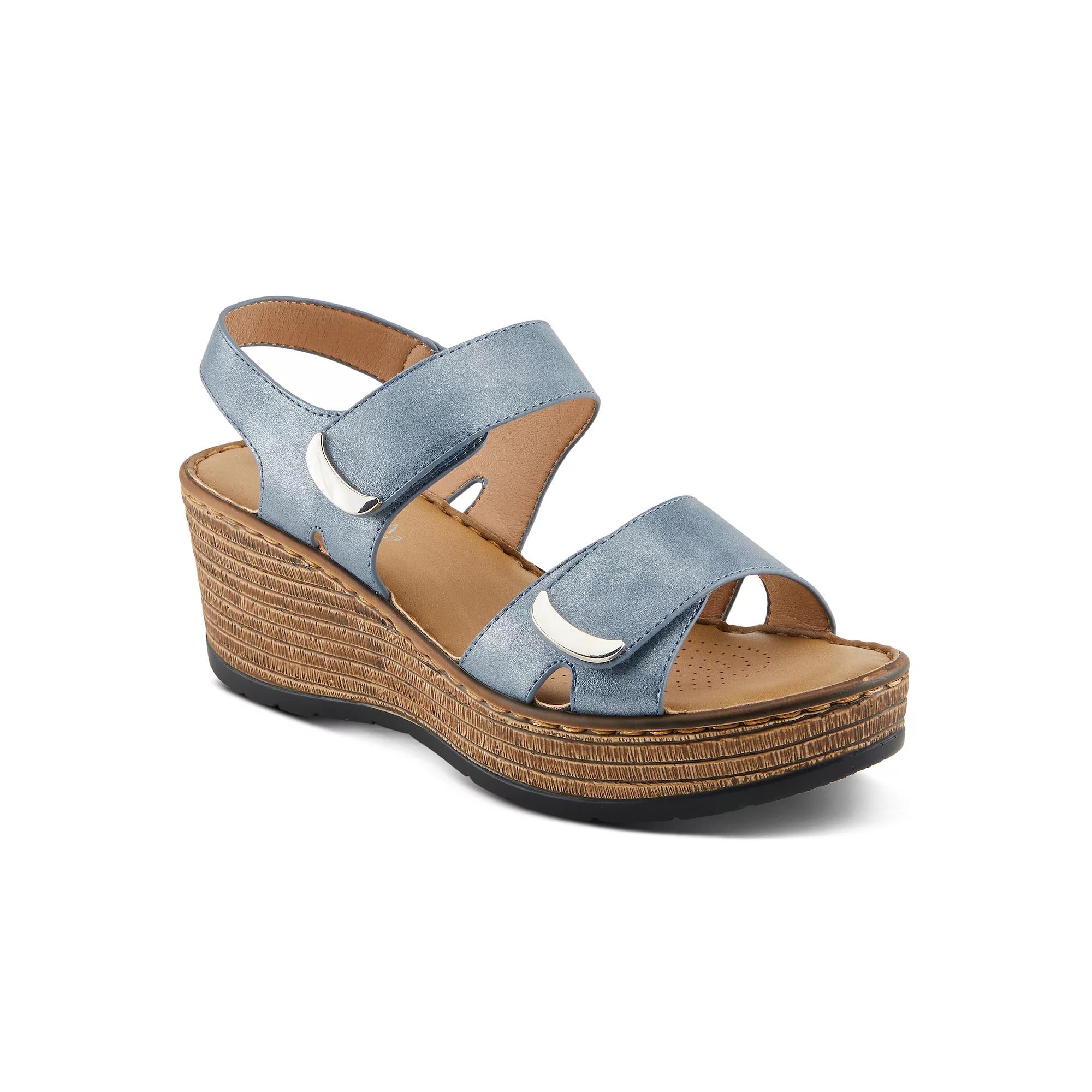 Patrizia Woodrow Womens Wedge Sandals Blue Product Image