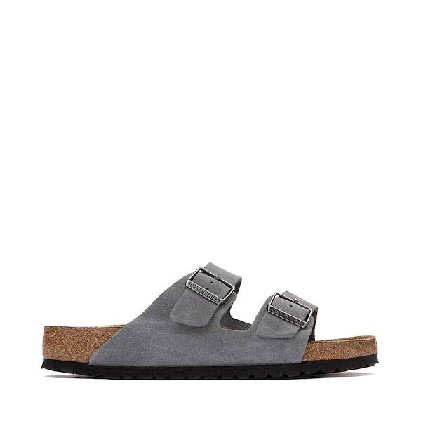 Mens Birkenstock Arizona Soft Footbed Slide Sandal - Basalt Product Image
