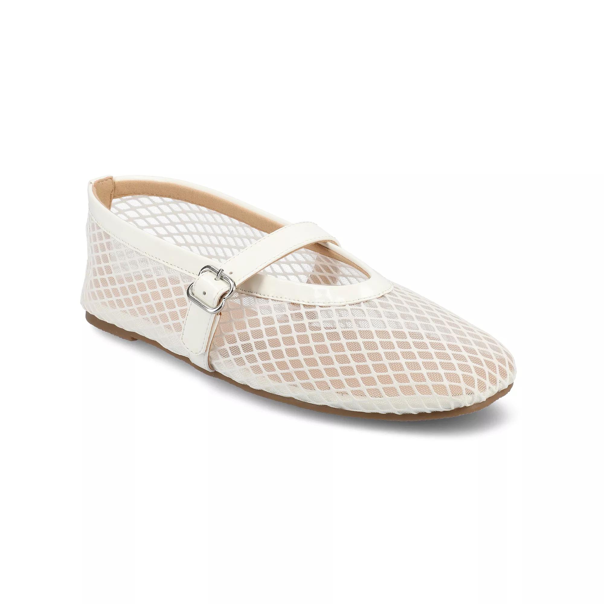 Journee Casha Women's Mesh Slip-On Square Toe Flats,  Product Image