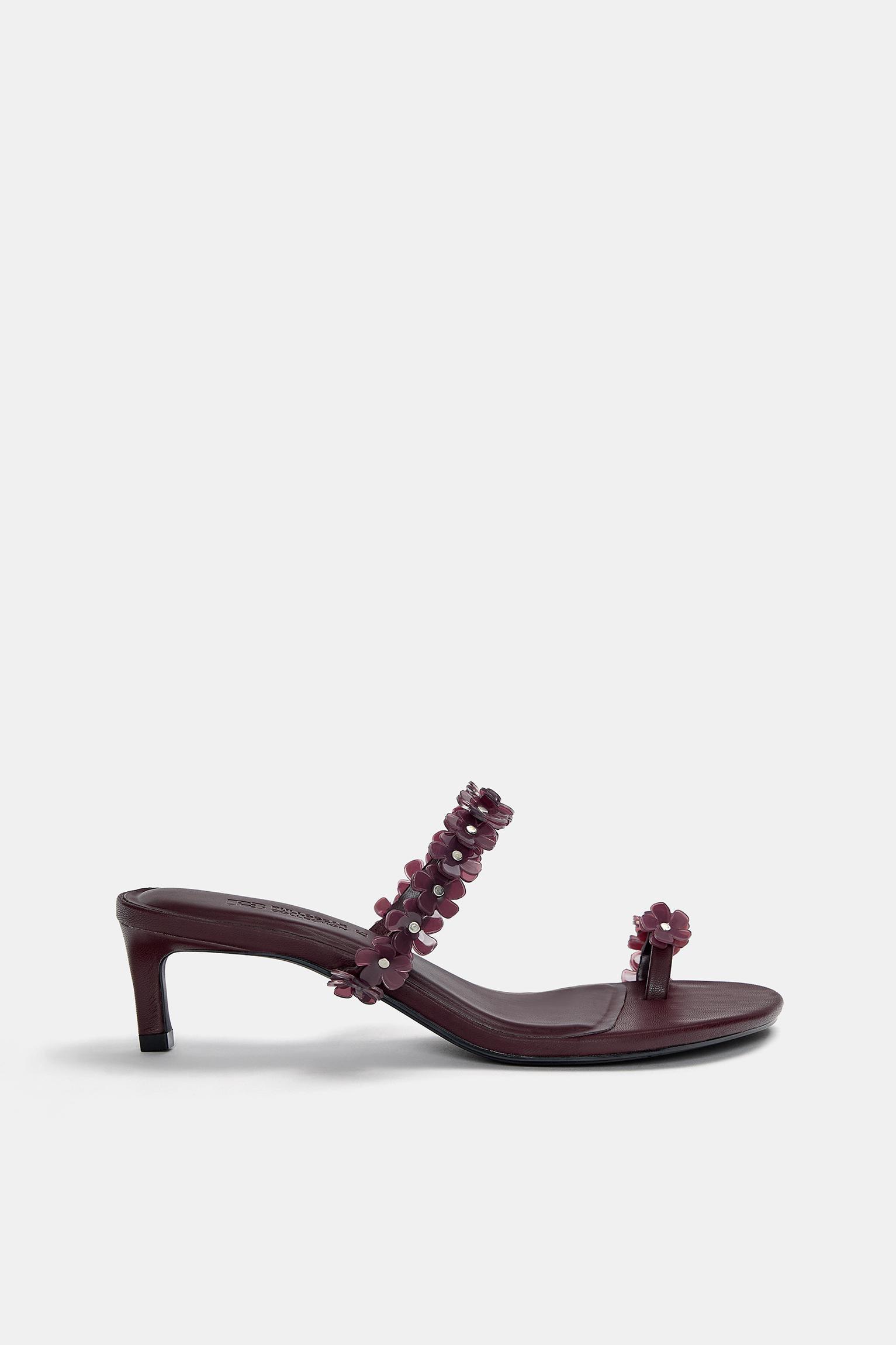 Floral heeled sandals Product Image