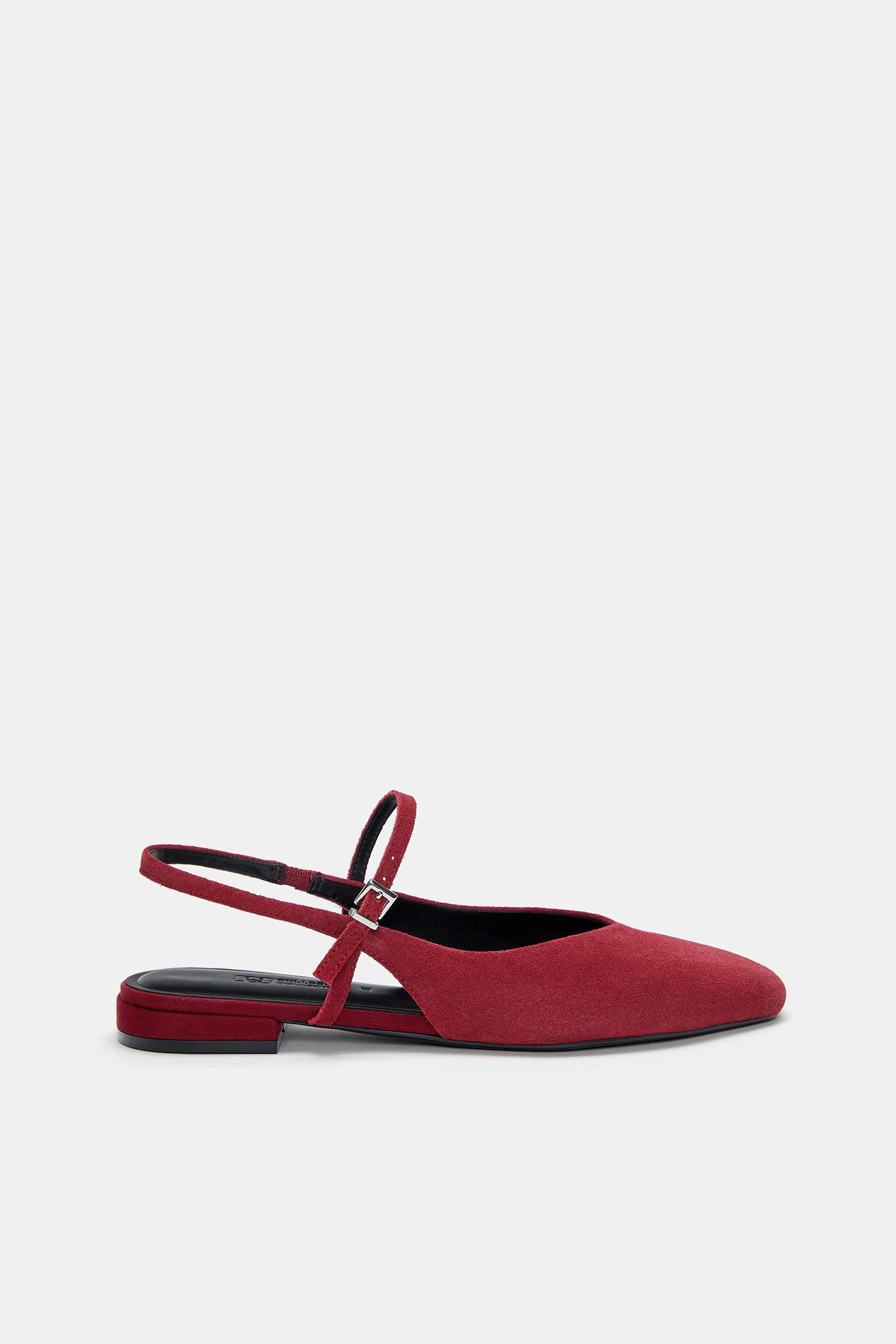 Leather slingback ballet flats Product Image