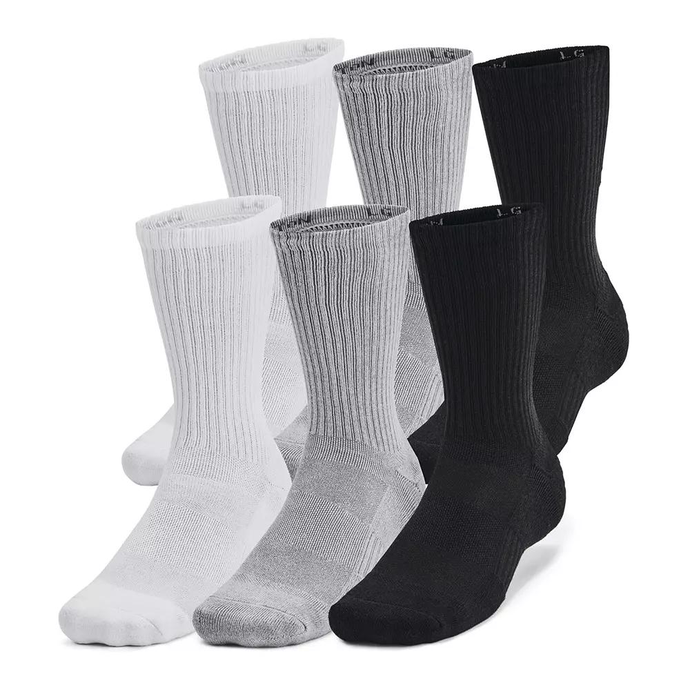 Men's Under Armour Training Cotton 6-Pack Crew Socks,  Product Image