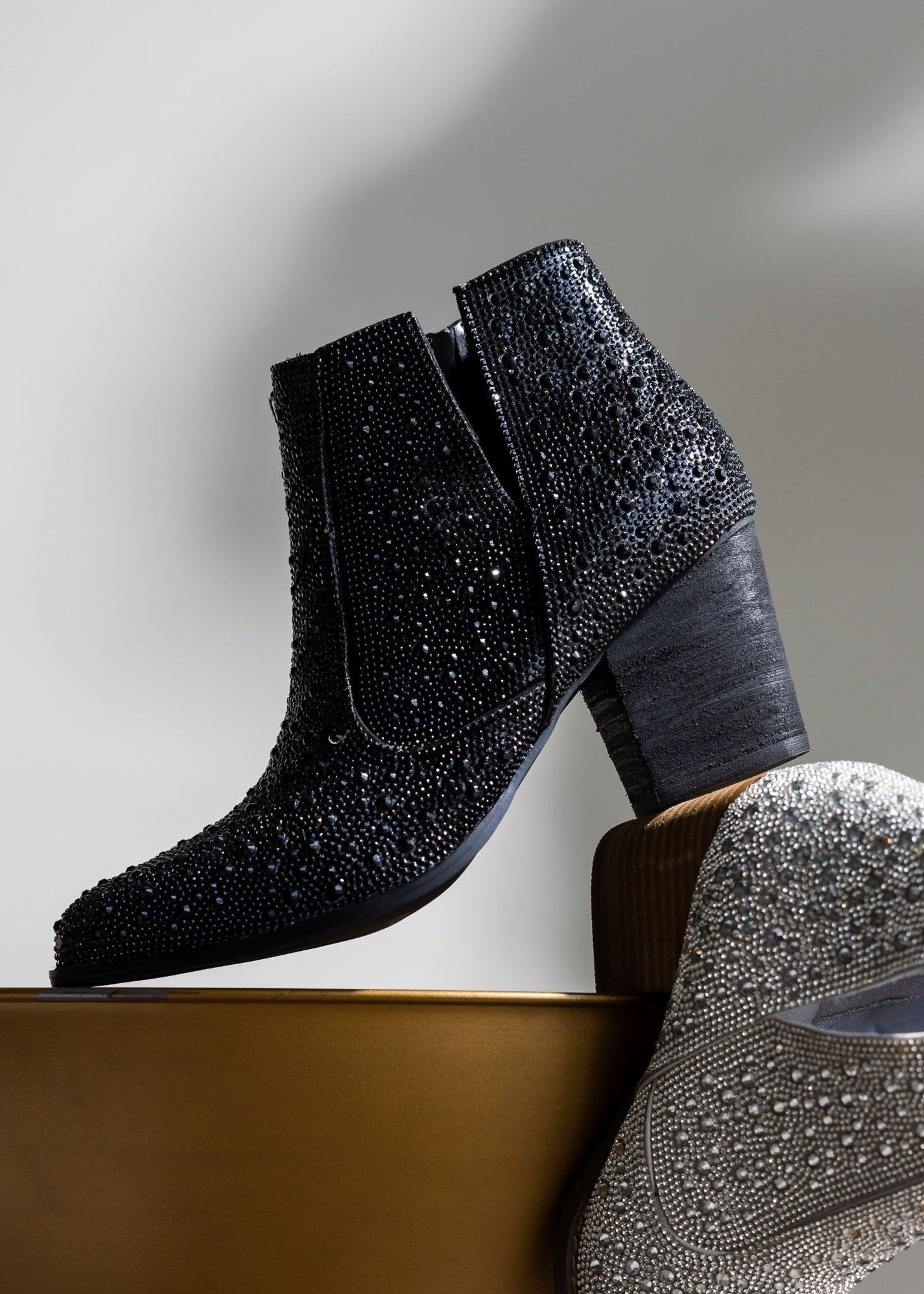 Shine Star Rhinestone Bootie in Silver (Online Exclusive) Product Image