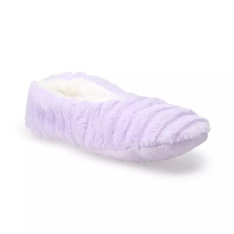 Women's Cozy Soft Faux Fur Ballerina Slipper Socks,  Product Image