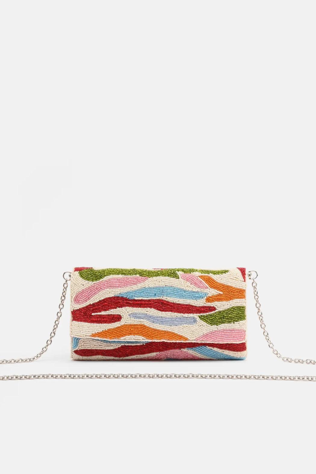 Rainbow Tiger Beaded Clutch Product Image
