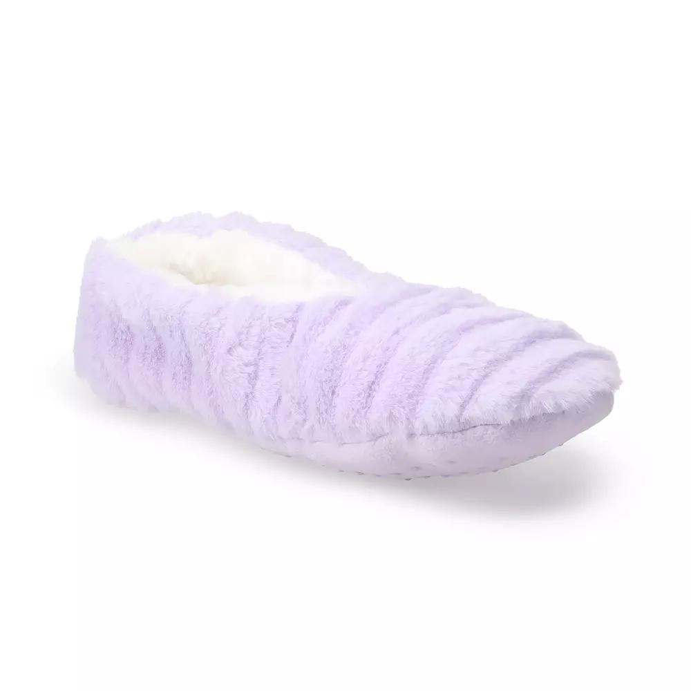 Women's Cozy Soft Faux Fur Ballerina Slipper Socks,  Product Image