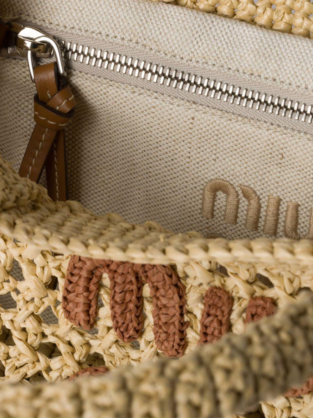 raffia-effect woven tote bag Product Image