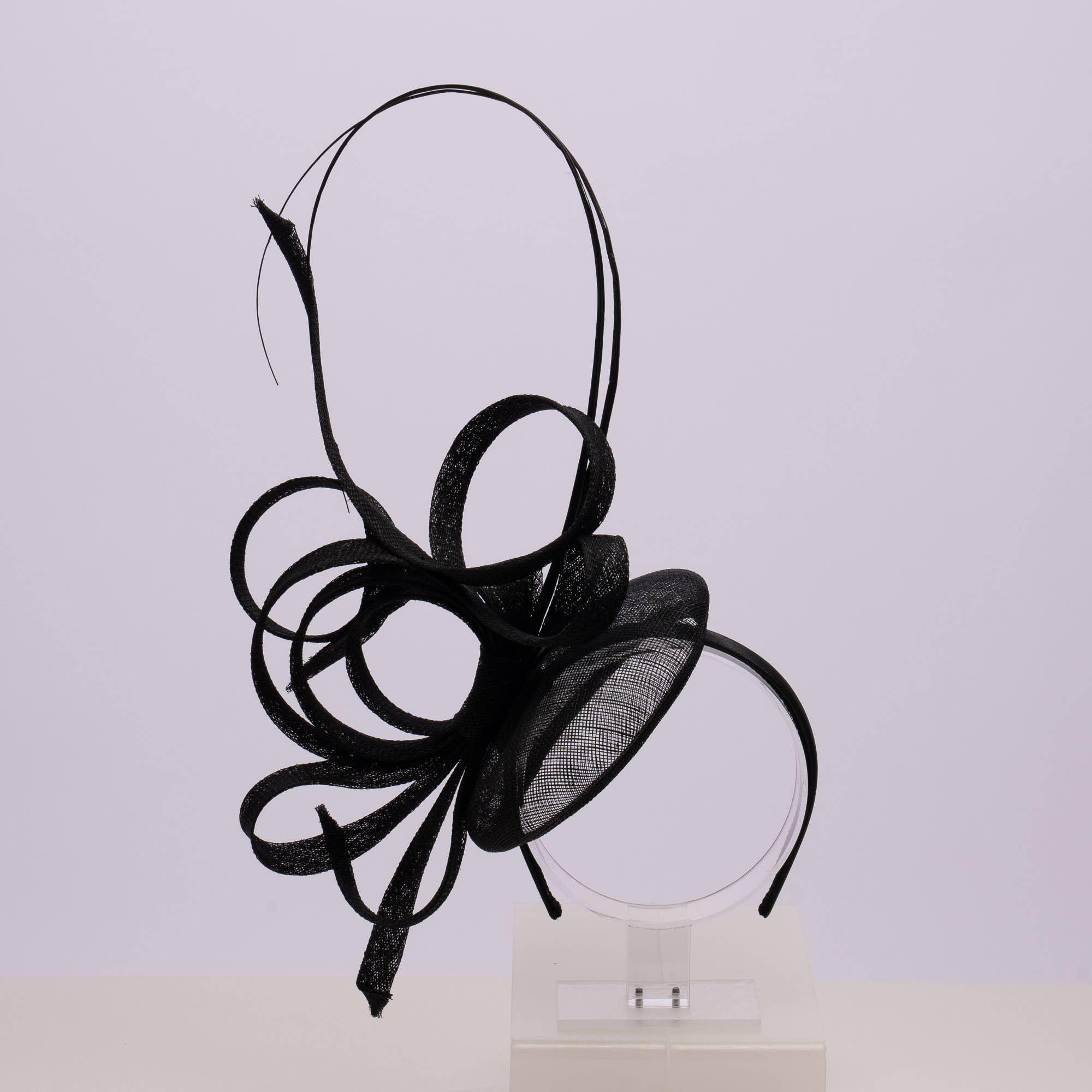 Sinamay Fascinator Headband, Ribbon 3D Design Product Image