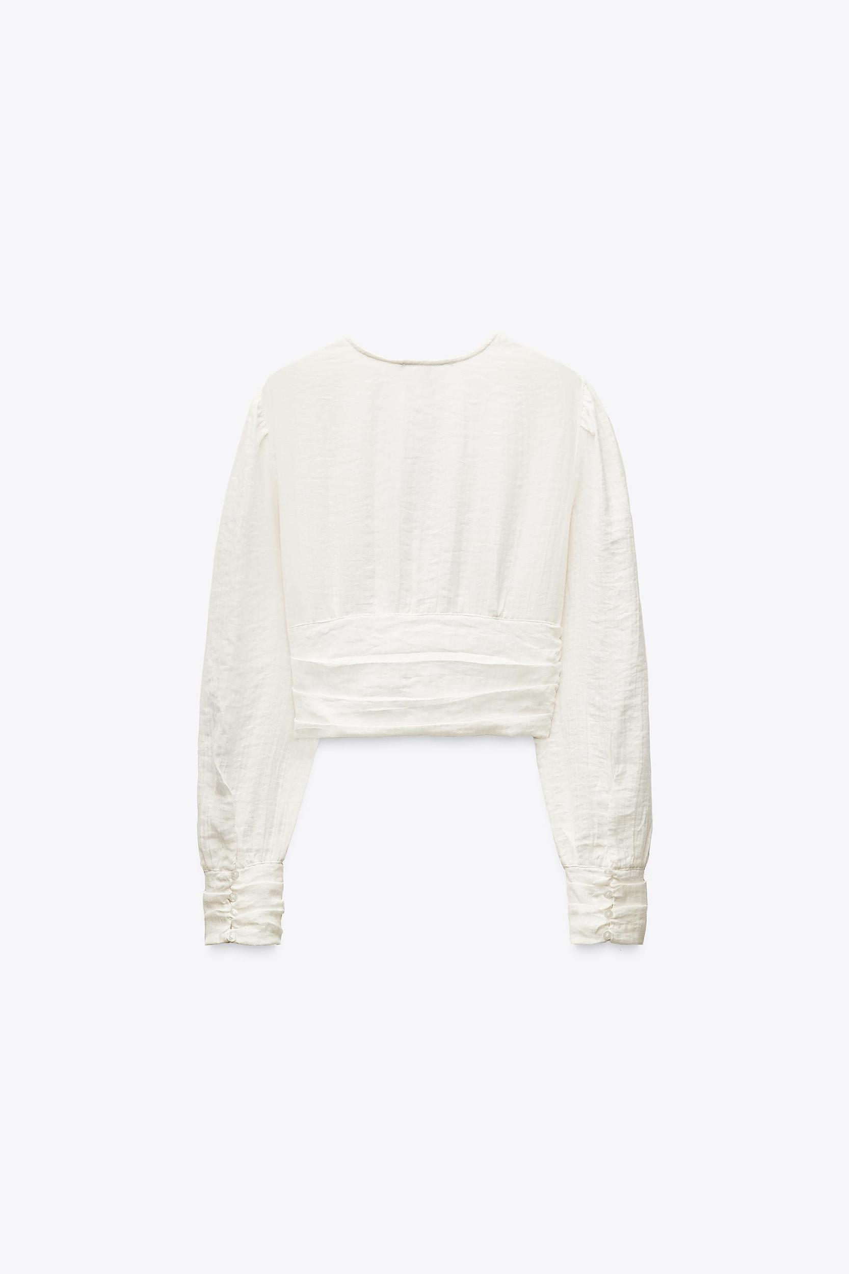 TEXTURED CROPPED SHIRT Product Image