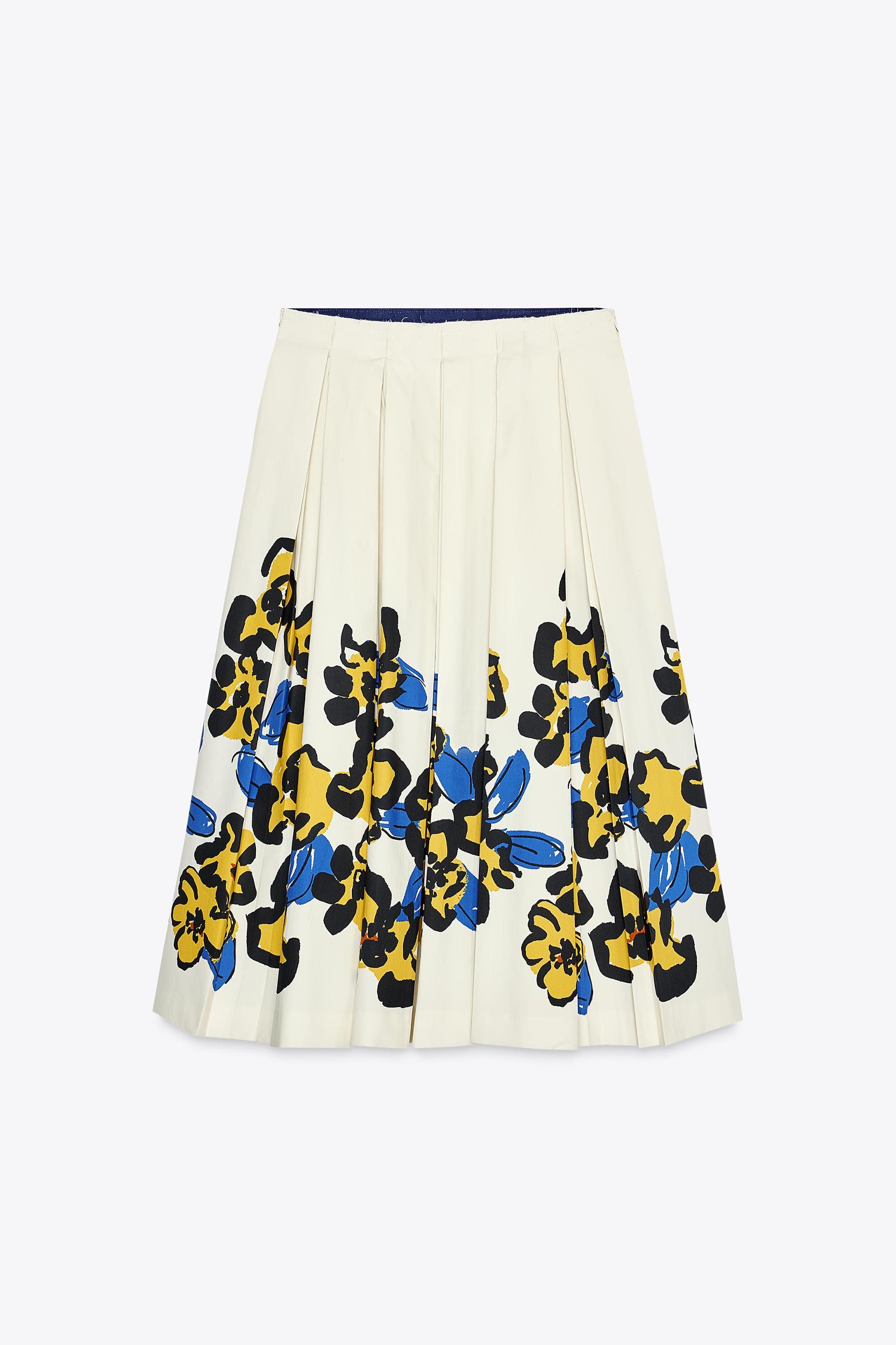 ZW COLLECTION PRINTED PLEATED SKIRT Product Image