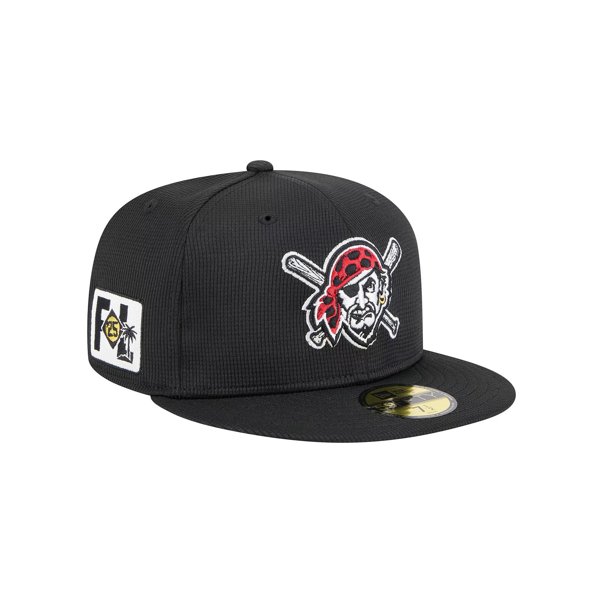 Men's New Era  Black Pittsburgh Pirates 2025 Spring Training 59FIFTY Fitted Hat, Size: 6 7/8 Product Image