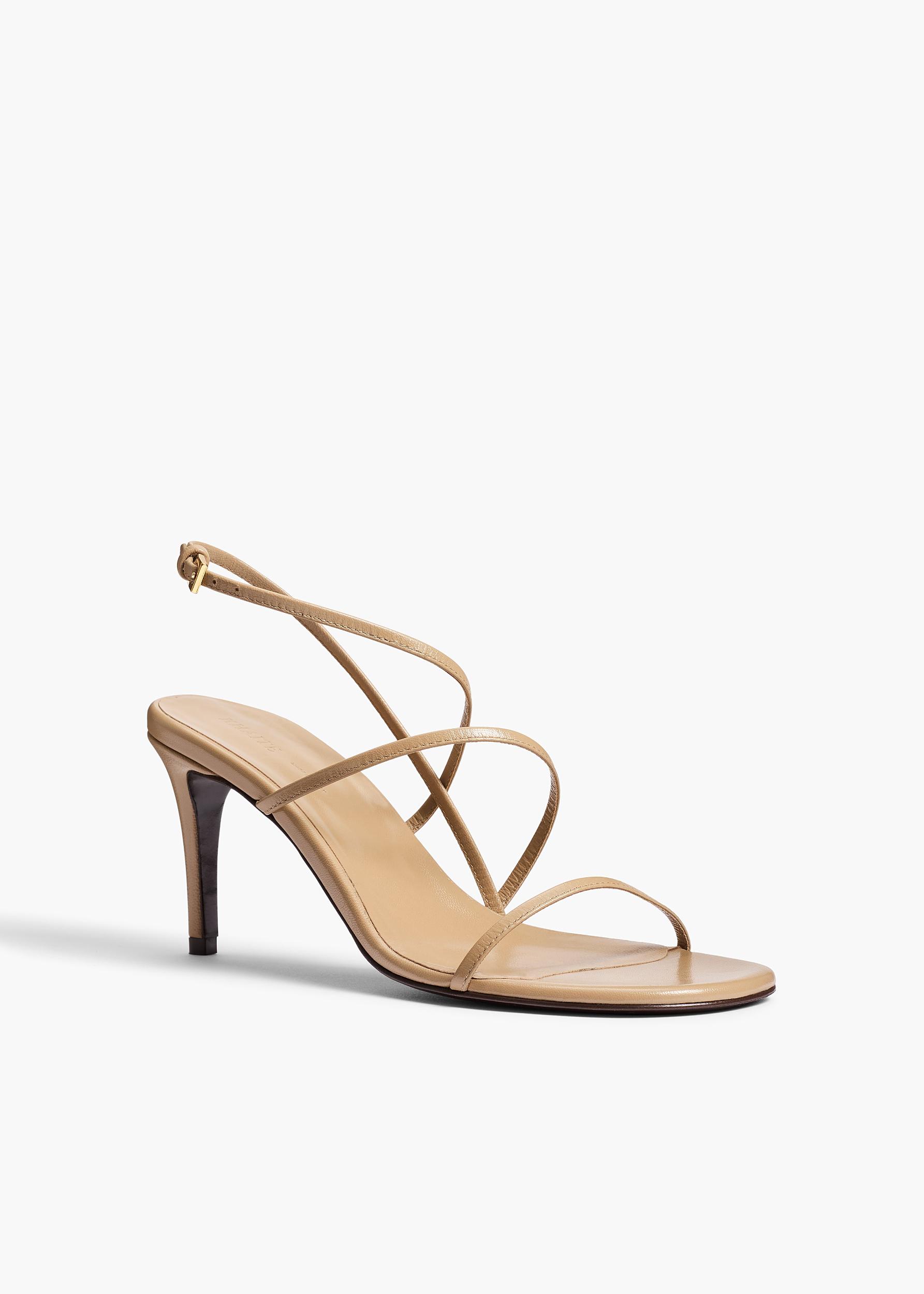 Loop Sandal in Beige Leather Product Image