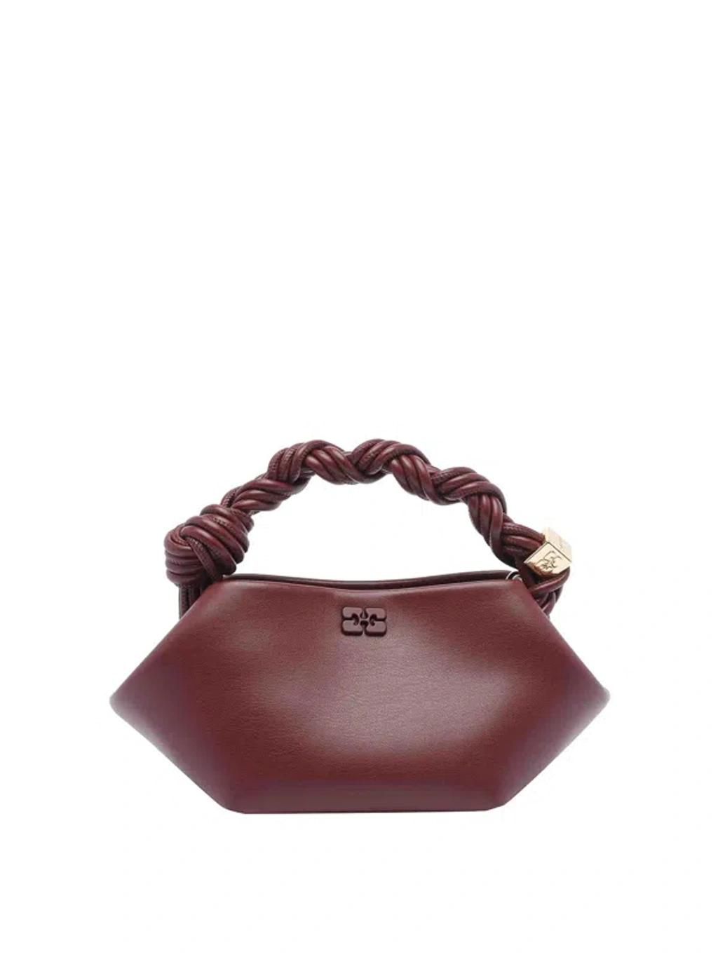 GANNI Bordeaux Mini Bou Handbag In Red Product Image