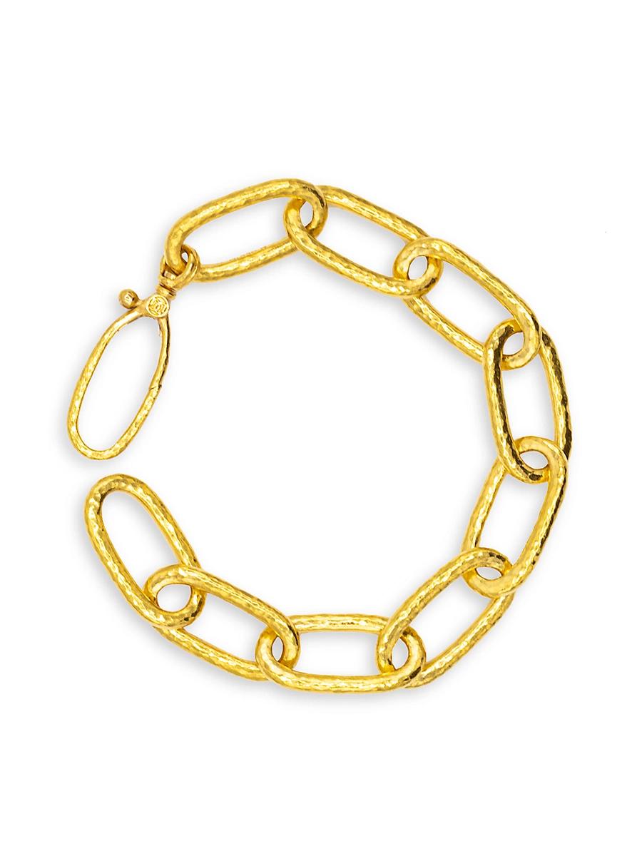 Womens Hoopla 24K Gold Openwork Chain Bracelet Product Image