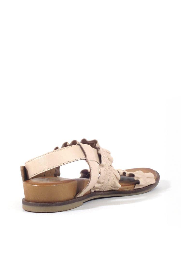 Roche Ruched Leather Sandals Product Image