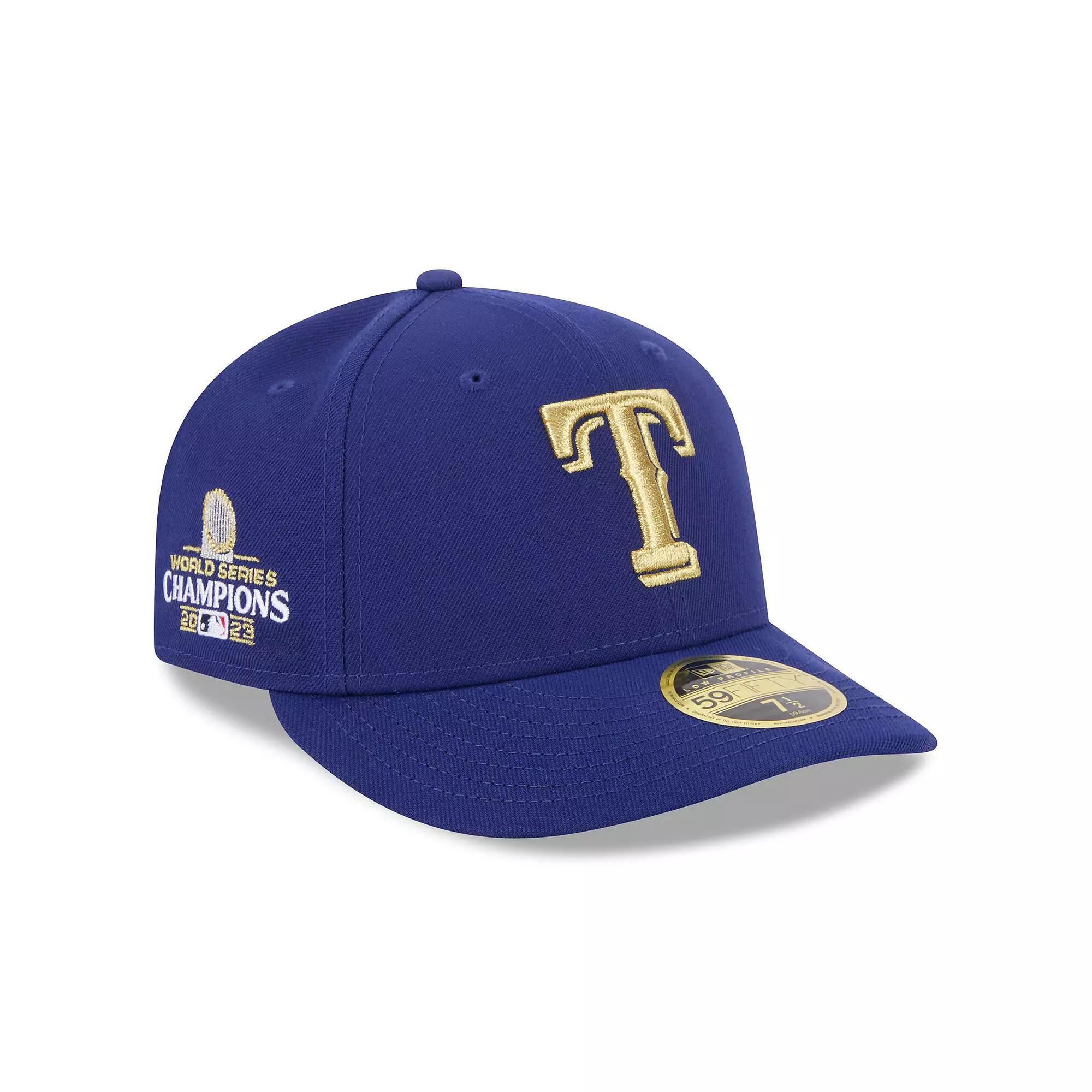 Men's New Era  Royal Texas Rangers 2024 Gold Collection Low Profile 59FIFTY Fitted Hat, Size: 7 1/4, Blue Product Image
