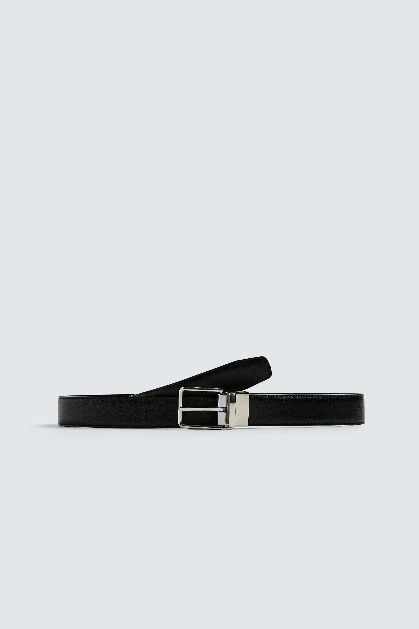 REVERSIBLE CONTRAST LEATHER BELT Product Image