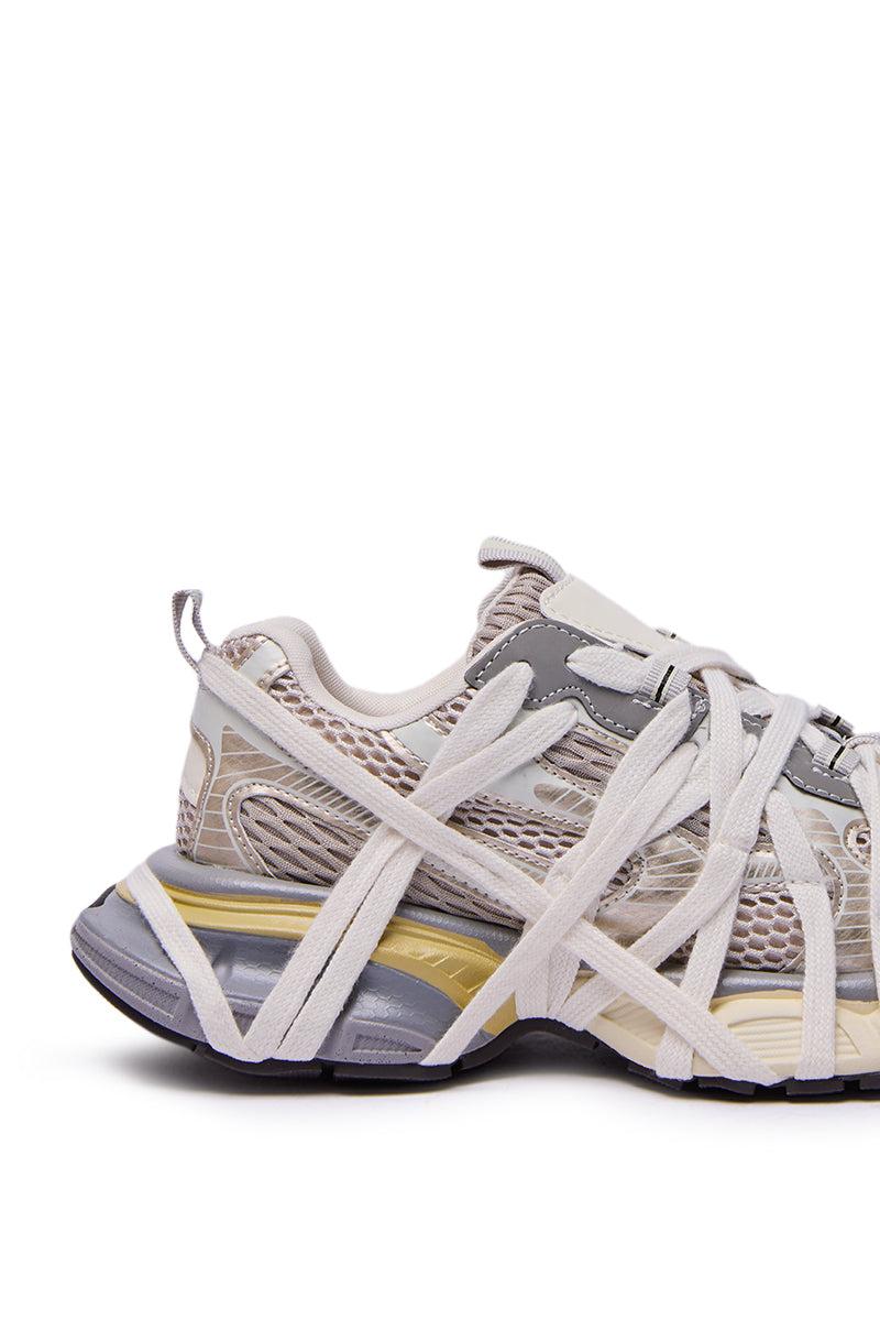 AZALEA WANG SELIE WHITE FLAT SNEAKER Product Image