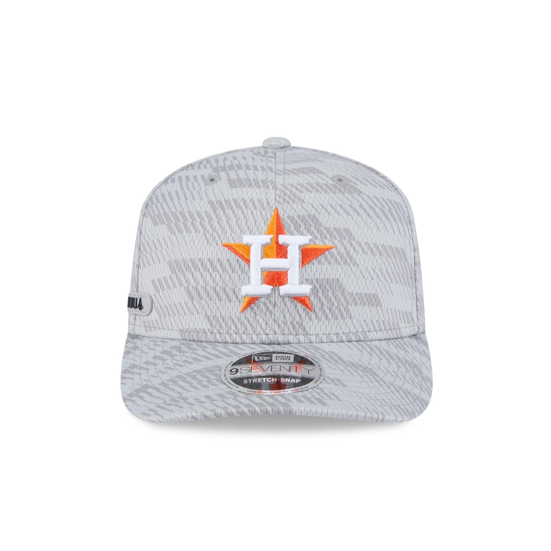 Houston Astros 2025 Clubhouse Gray 9SEVENTY Stretch-Snap Hat Male Product Image