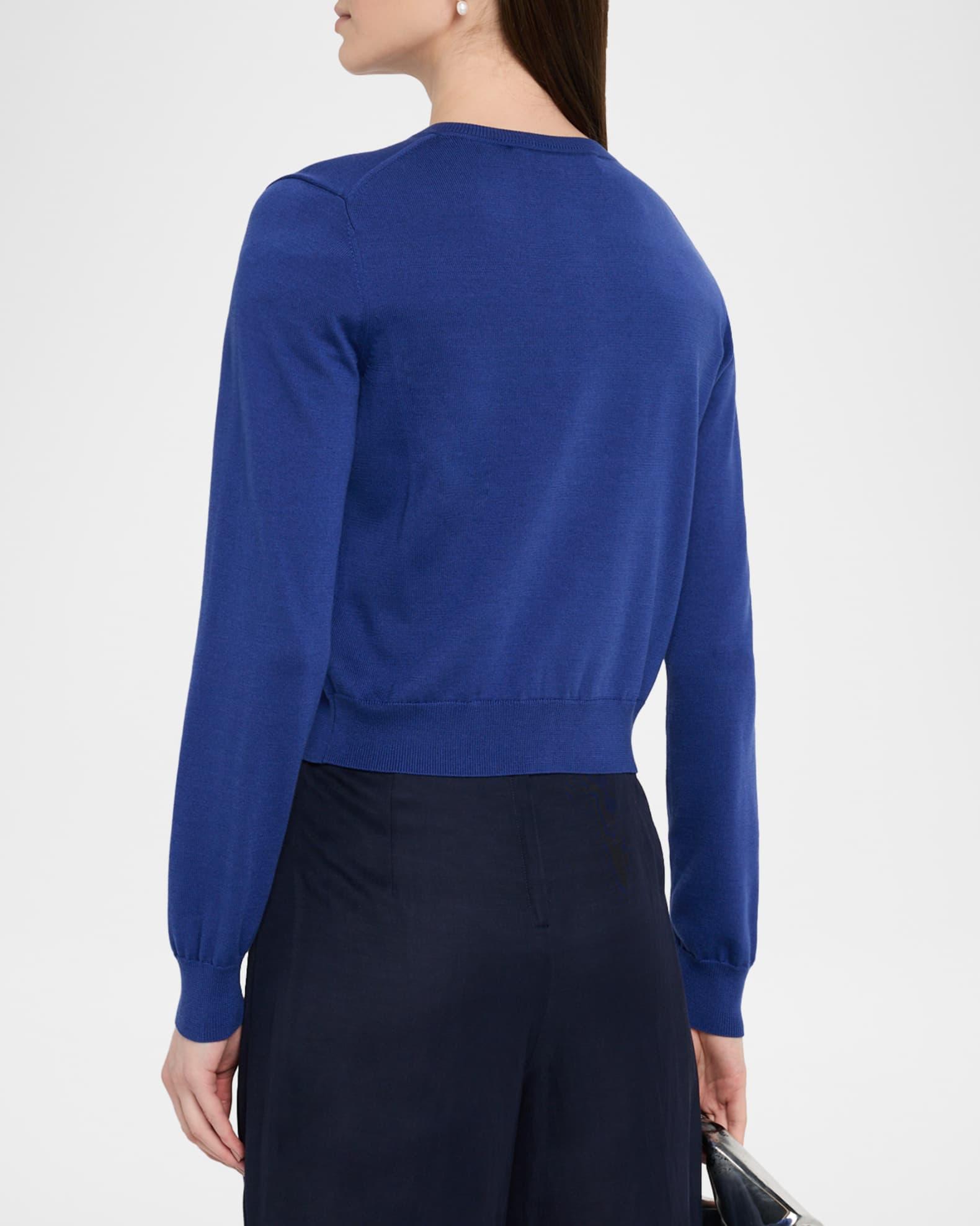 Floral Embroidered Crewneck Cardigan Product Image