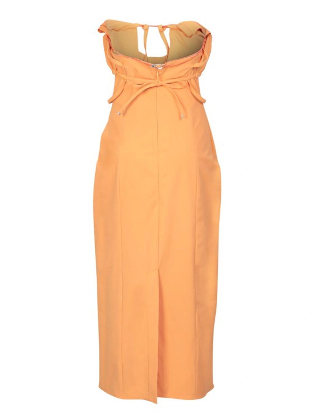 Orange Le Raphia 'La Robe Bikini' Midi Dress Product Image