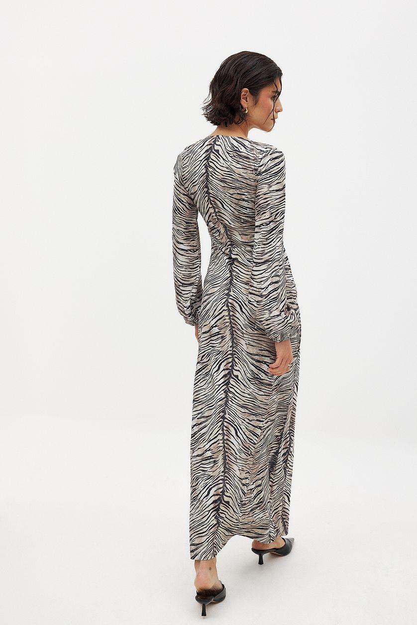 Jersey Balloon Sleeve Midi Dress Product Image