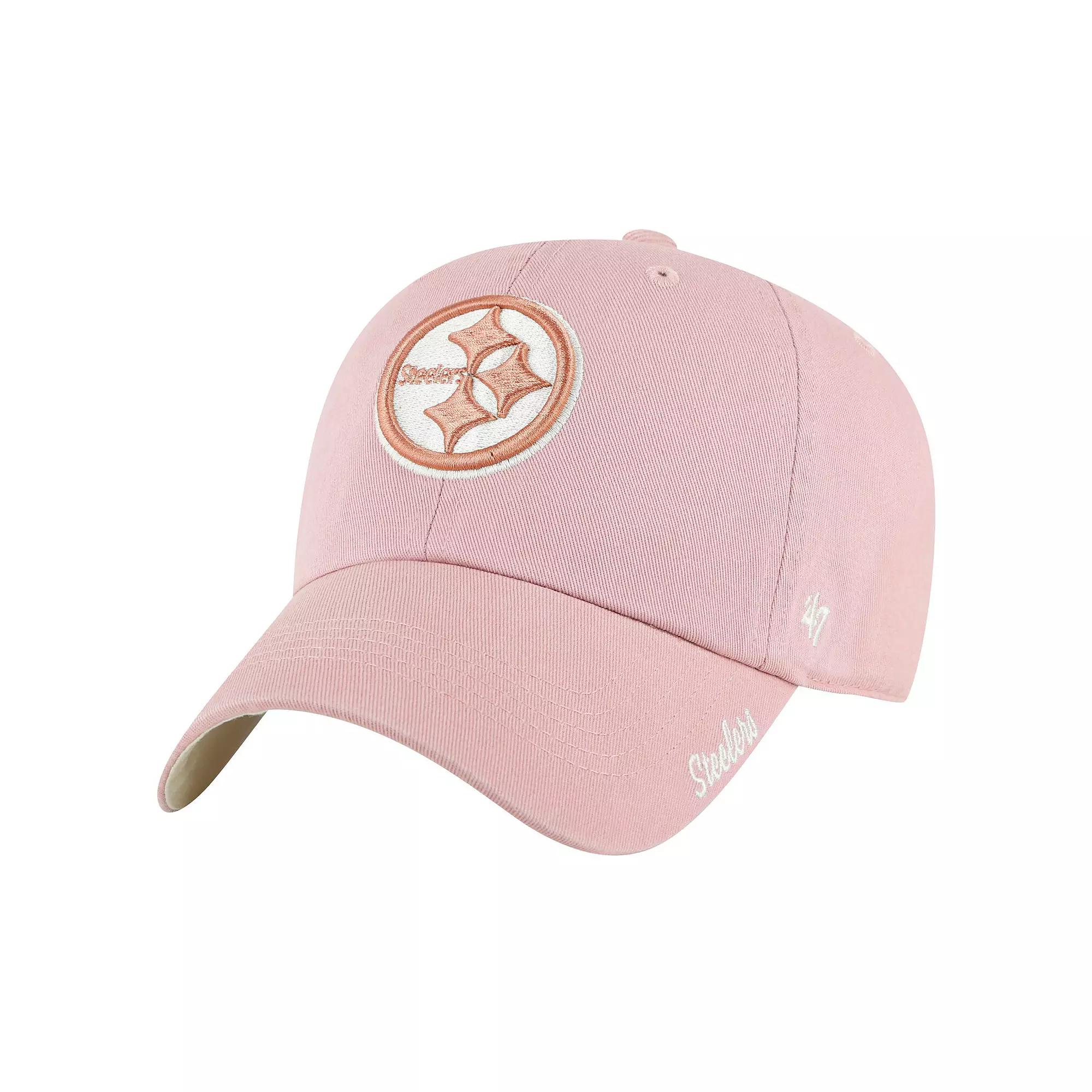 Women's '47  Pink Pittsburgh Steelers Ballpark Cheer Dusty Rose Clean Up Adjustable Hat Product Image