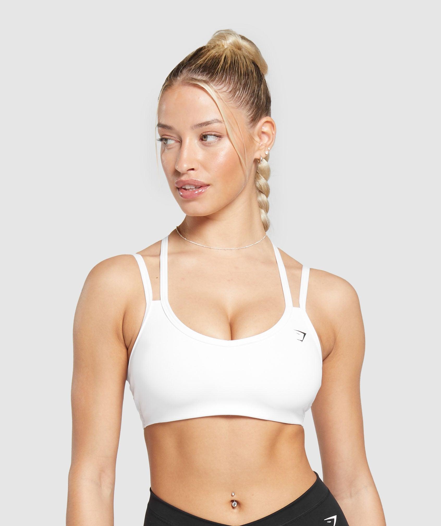 Gymshark Strap Feature Sports Bra - White Female Product Image