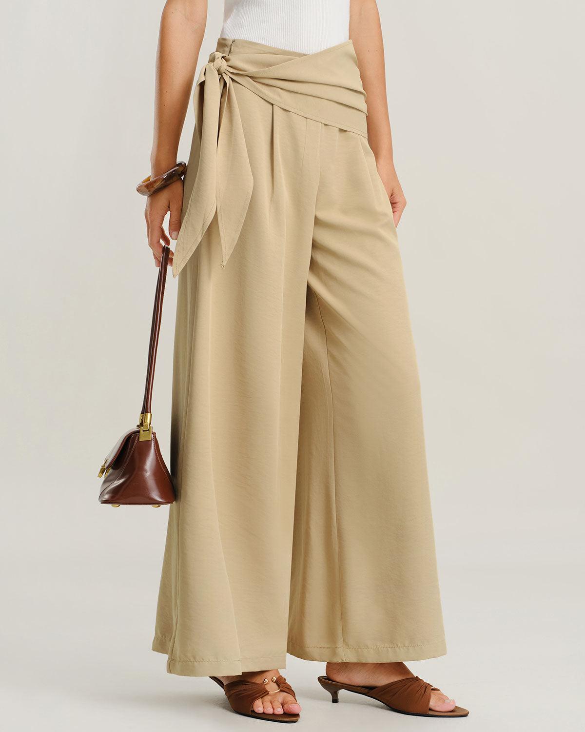 Khaiki Wide Leg Pants Casual Pants Product Image