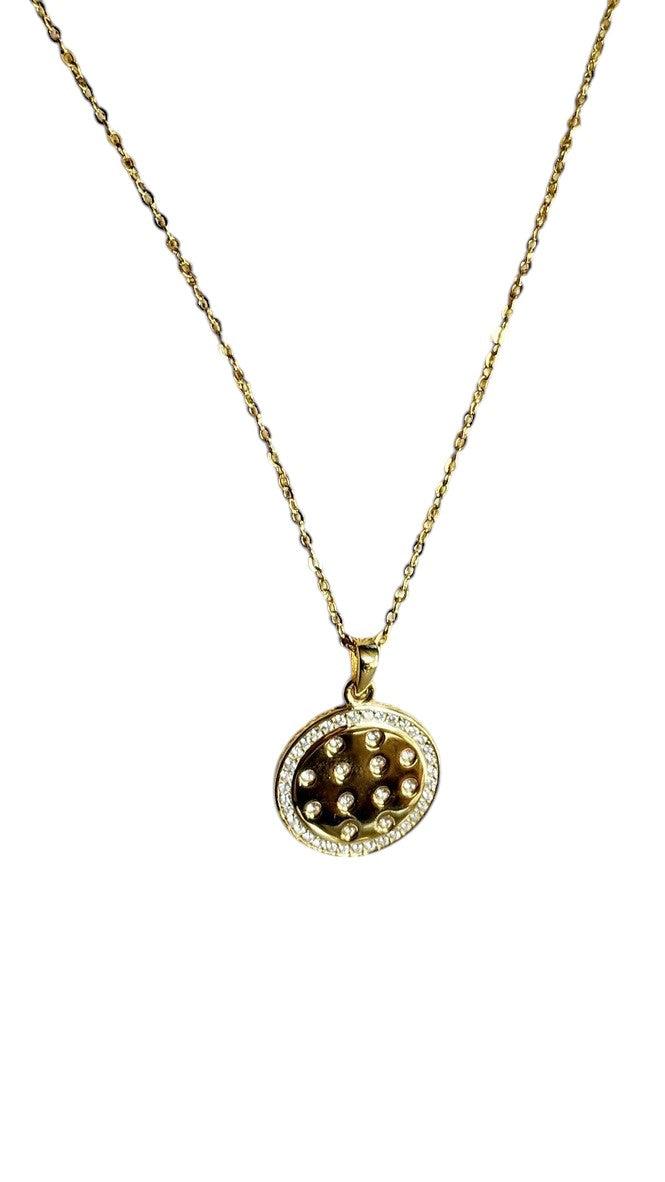 Pickleball Disc-o Ball Necklace Gold Product Image