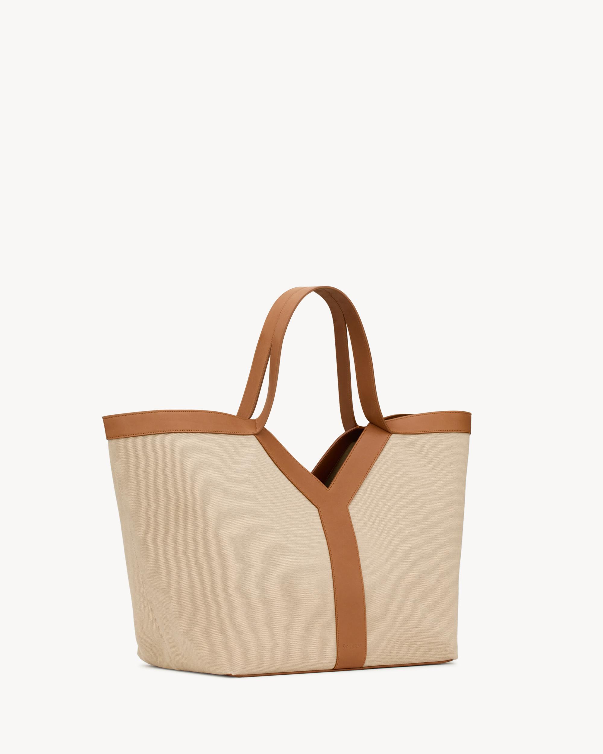 Y TOTE IN CANVAS AND LEATHER Product Image