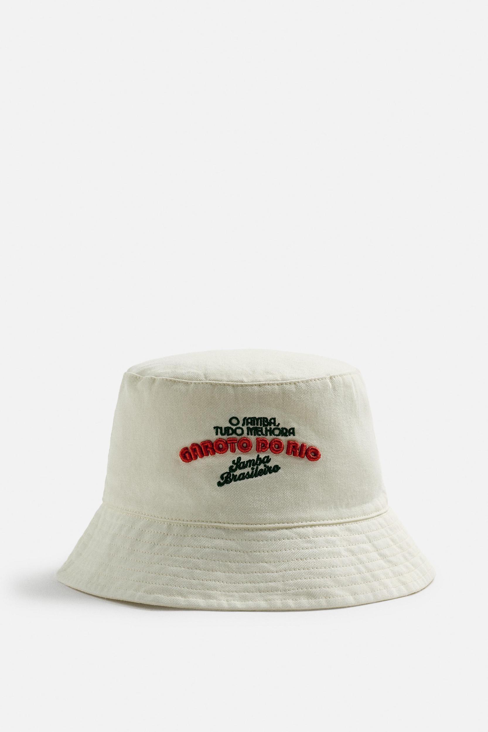 CONTRAST EMBROIDERY BUCKET HAT Product Image