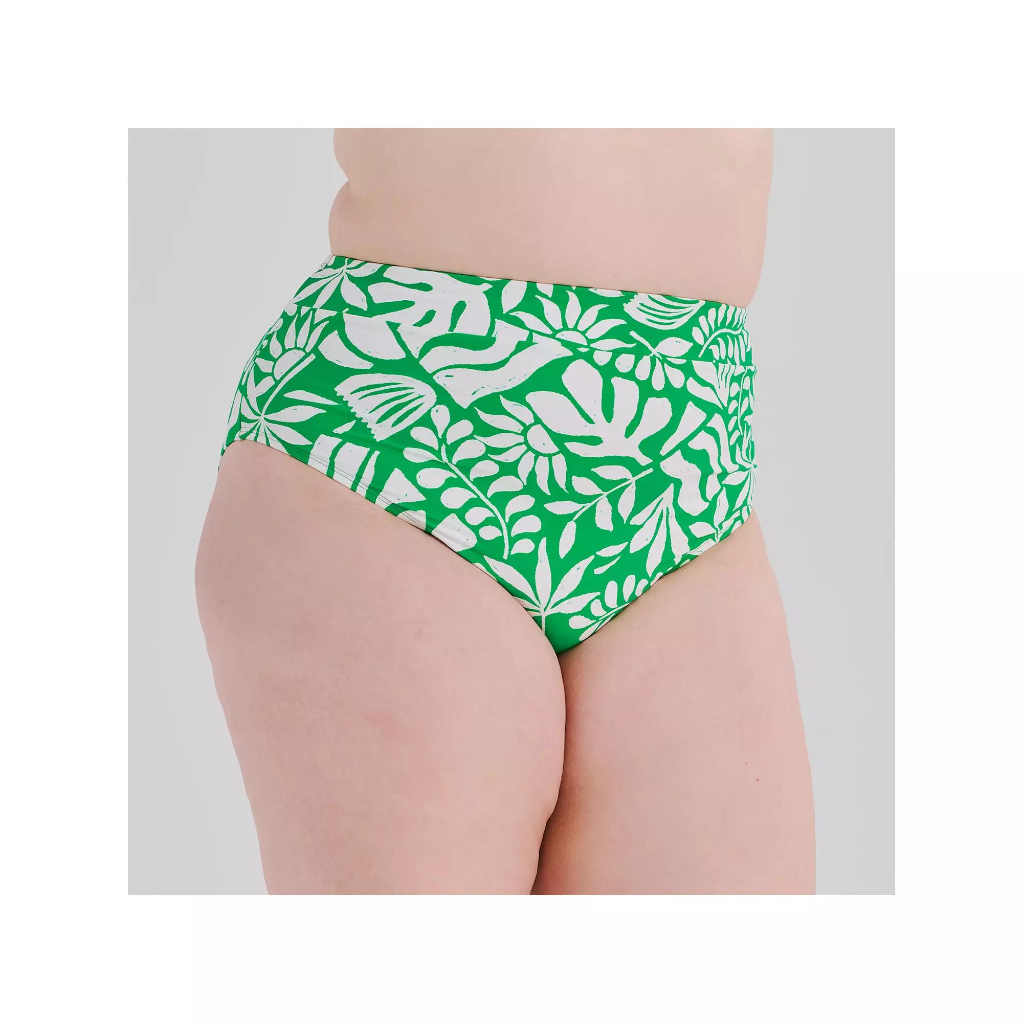 Plus Size Freshwater Banded High Leg Swim Bottoms, Women's, Size: 1XL, Bella Vita Product Image