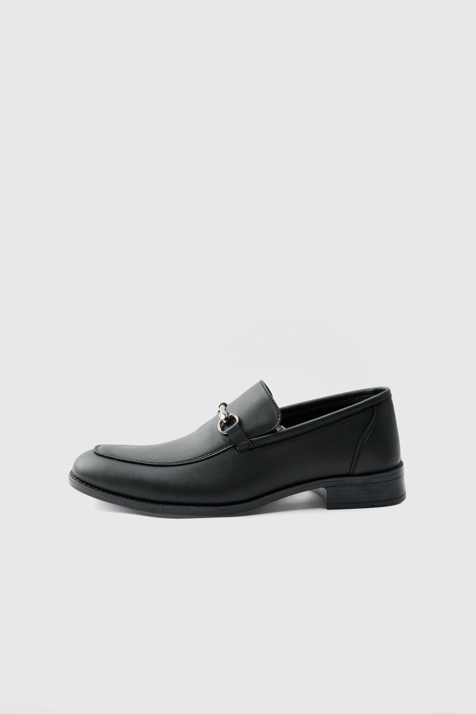 Faux Leather Suede snaffle loafer | boohooMAN USA Product Image