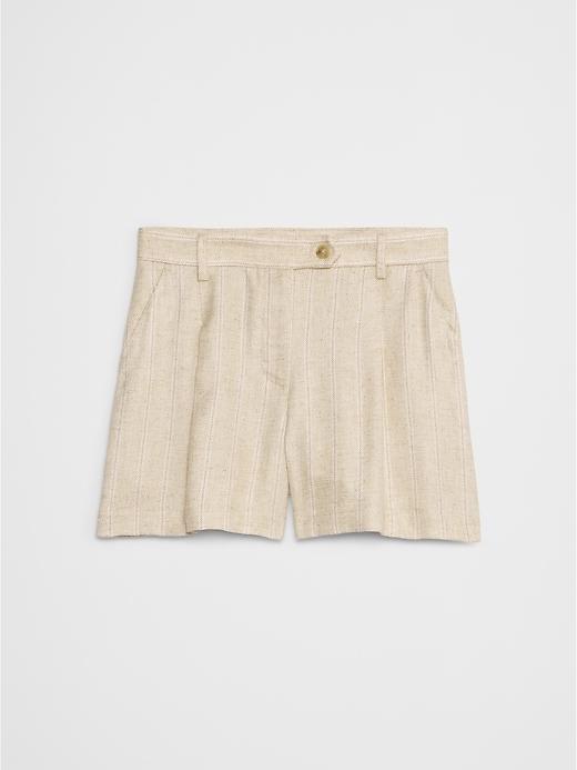 Linen-Blend Pleated Short Product Image