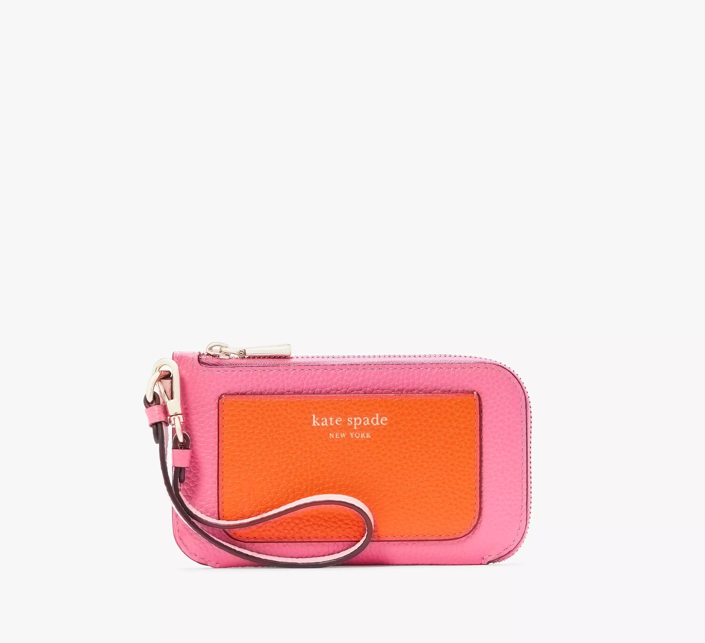 Ava Colorblocked Coin Card Case Wristlet Product Image