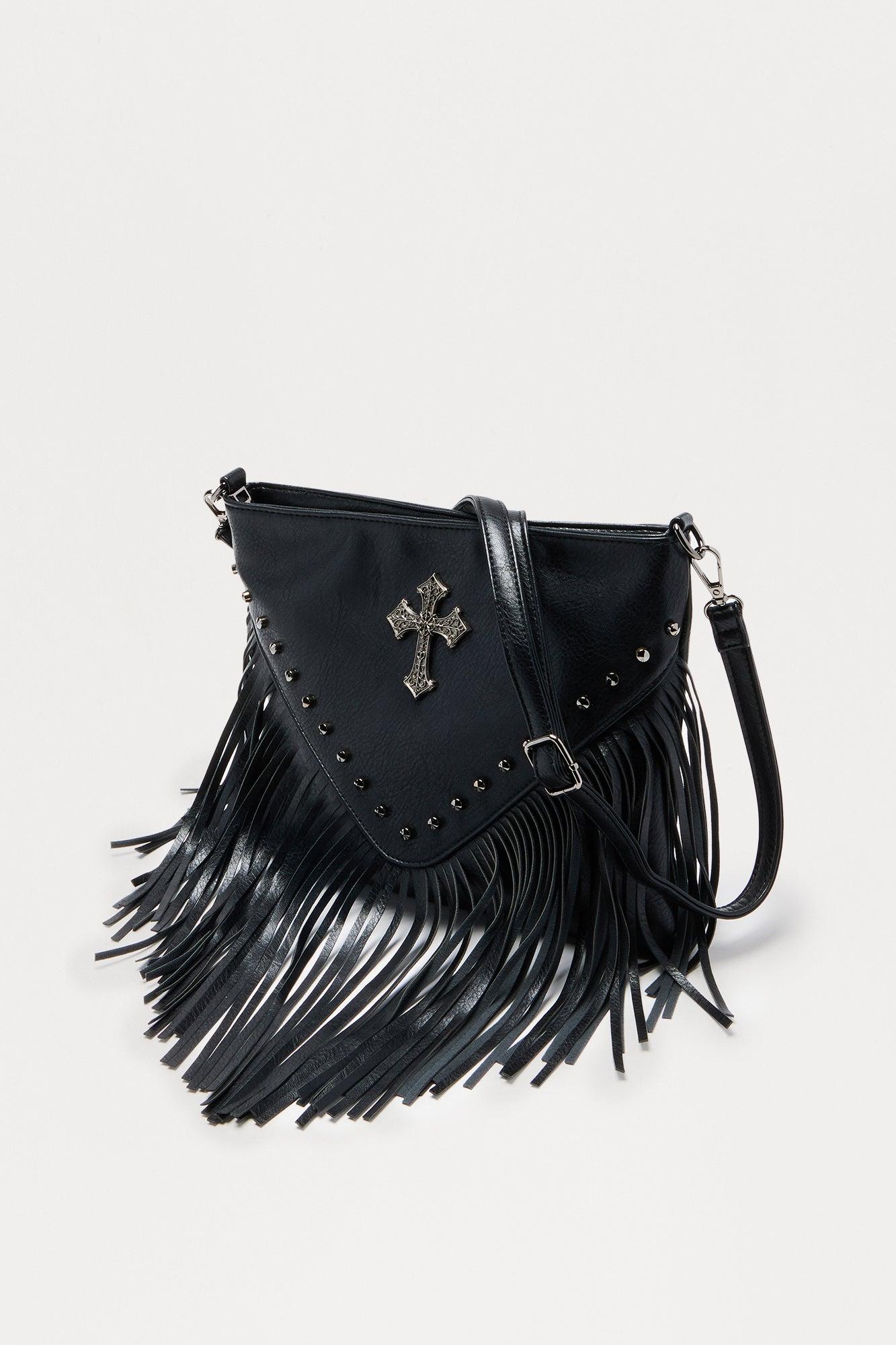 Western Smokeshow Faux Leather Rectangle Clutch - Black Product Image