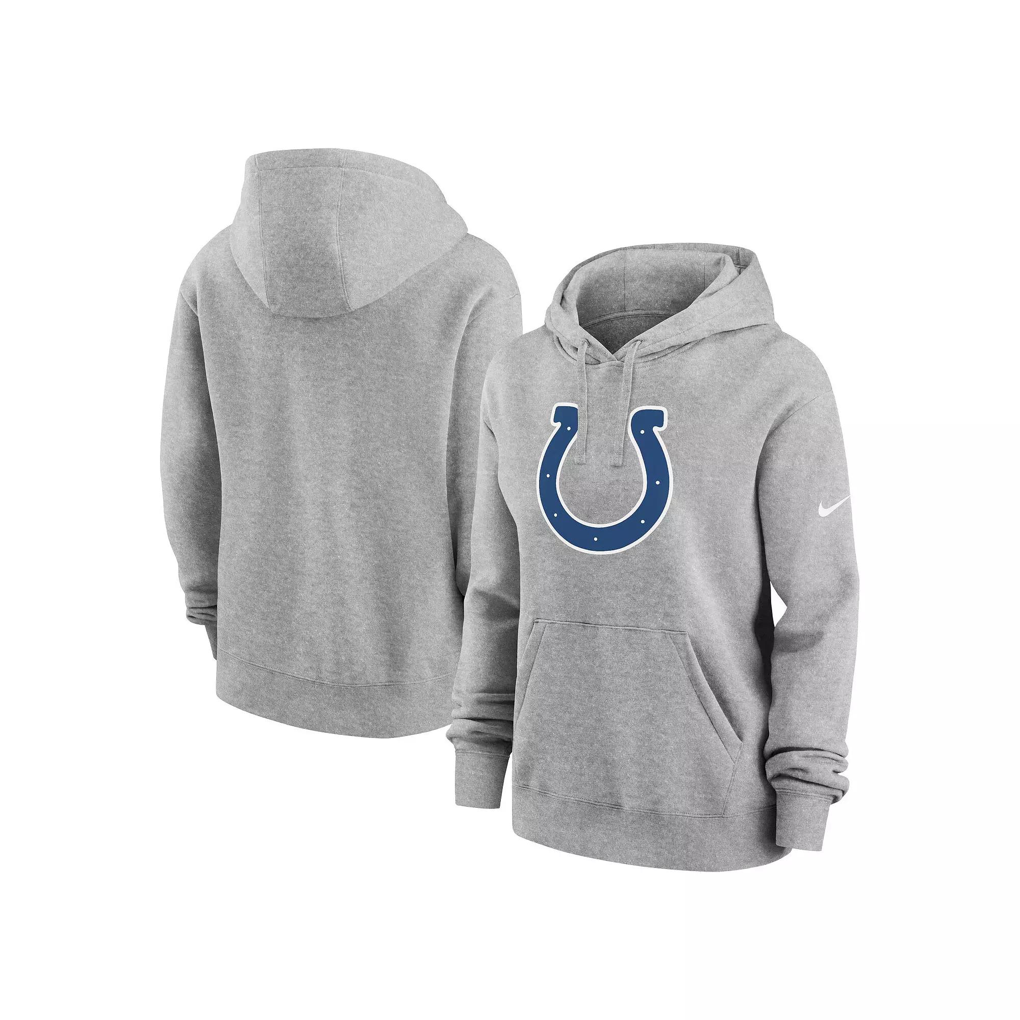 Women's Nike Heather Gray Indianapolis Colts Club Fleece Pullover Hoodie,  Product Image