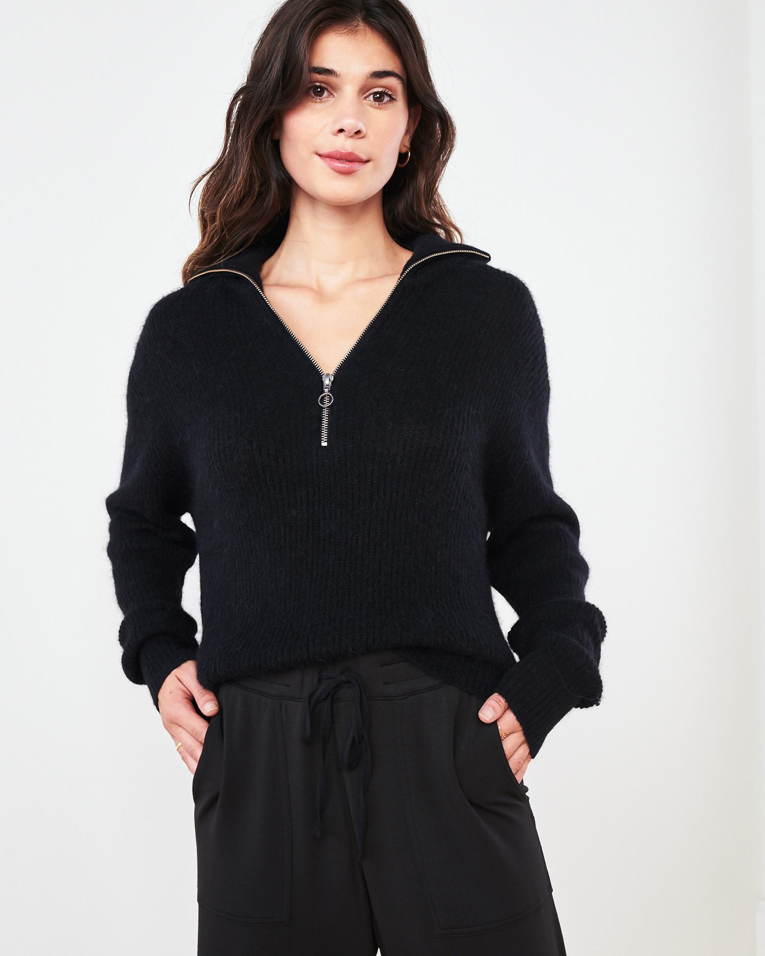 Quince | Women's Alpaca Quarter Zip Sweaters Size XS Product Image