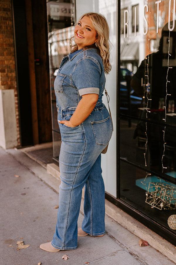 Judy Blue The Lyla Denim Jumpsuit Curves Product Image