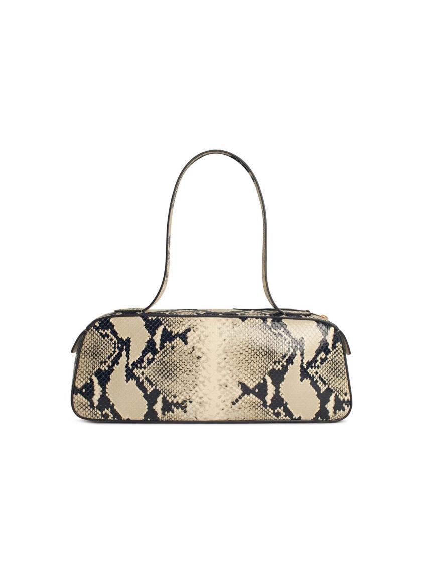 KHAITE Womens Natural Simona Snakeskin-effect Leather Shoulder Bag In Multi Product Image